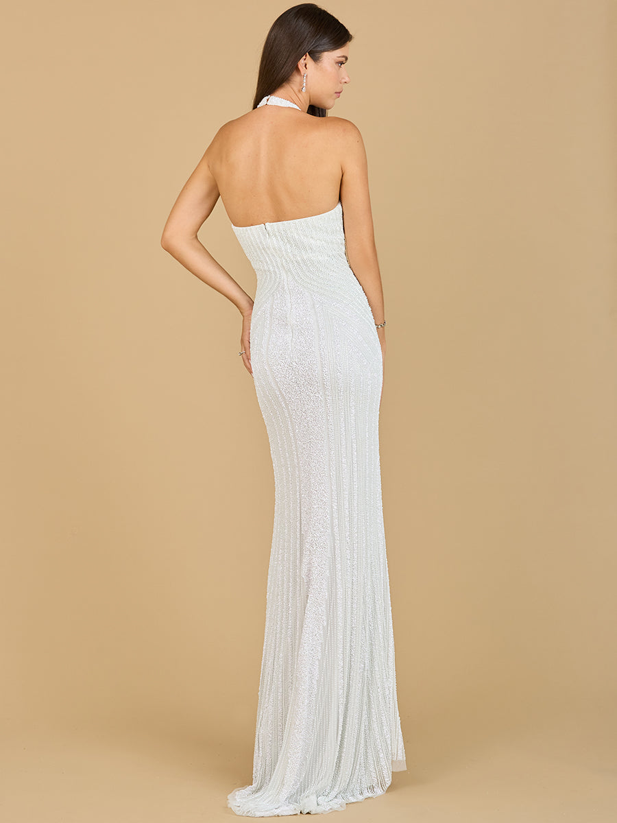 Halter Neck Dress with Keyhole 51133