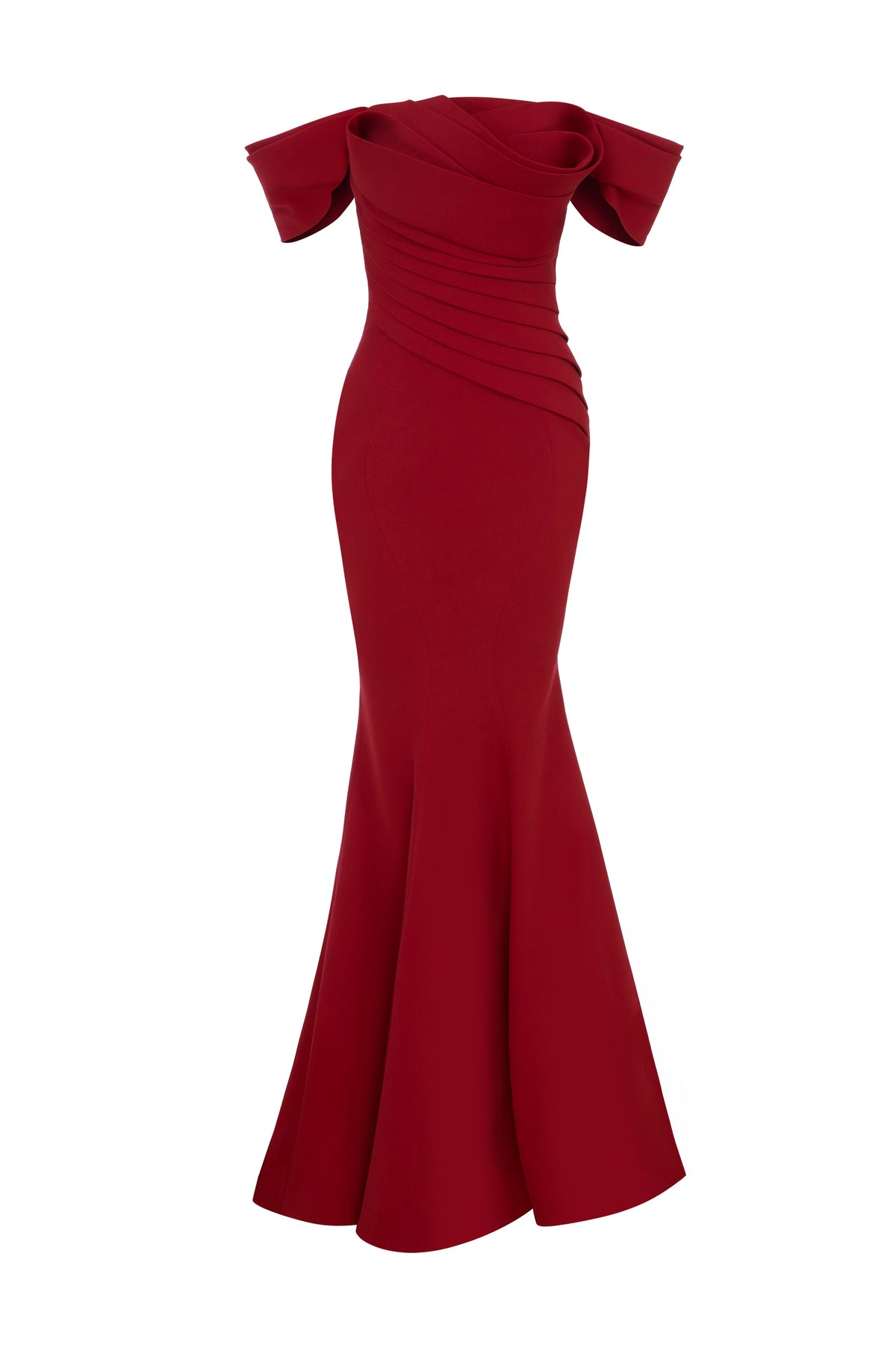 Nour Fathallah N0651 - Regal Blue Mermaid Gown with Cap Sleeves
