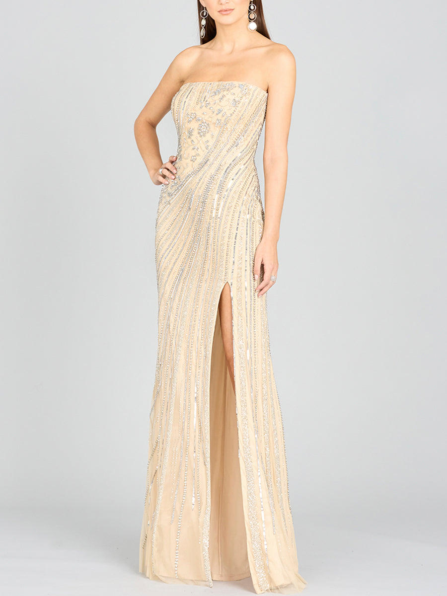 Freddy Strapless Beaded Gown 9987