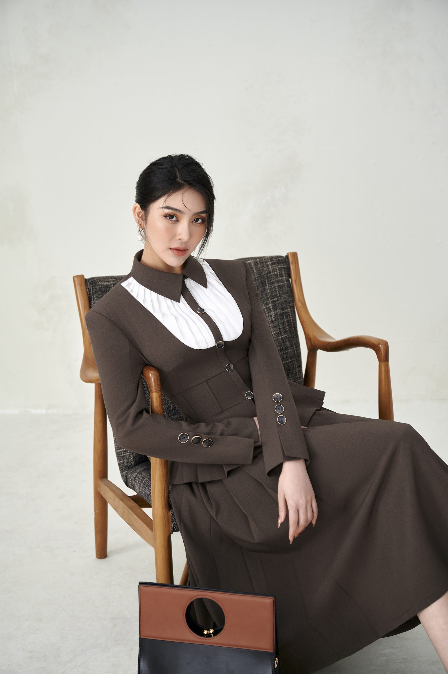 Sarah Jacket Riley Pleated Skirt