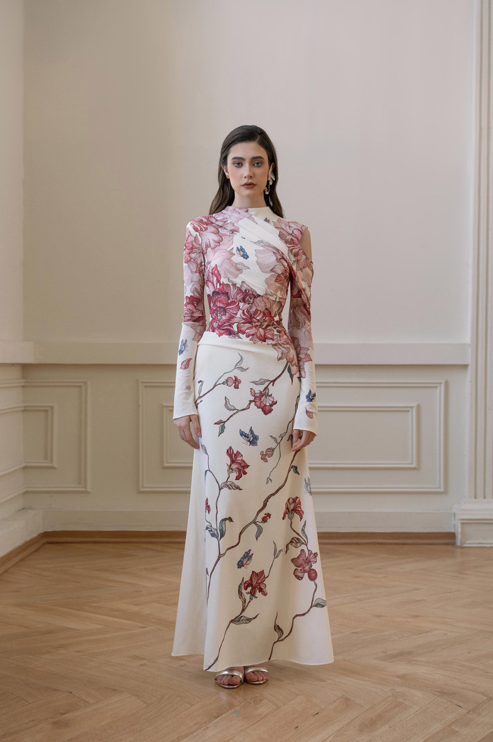 Shaira Fashion Cherry Blossom Serene Symphony Dress XXL Shaira Fashion Cherry Blossom Serene Symphony Dress XXL