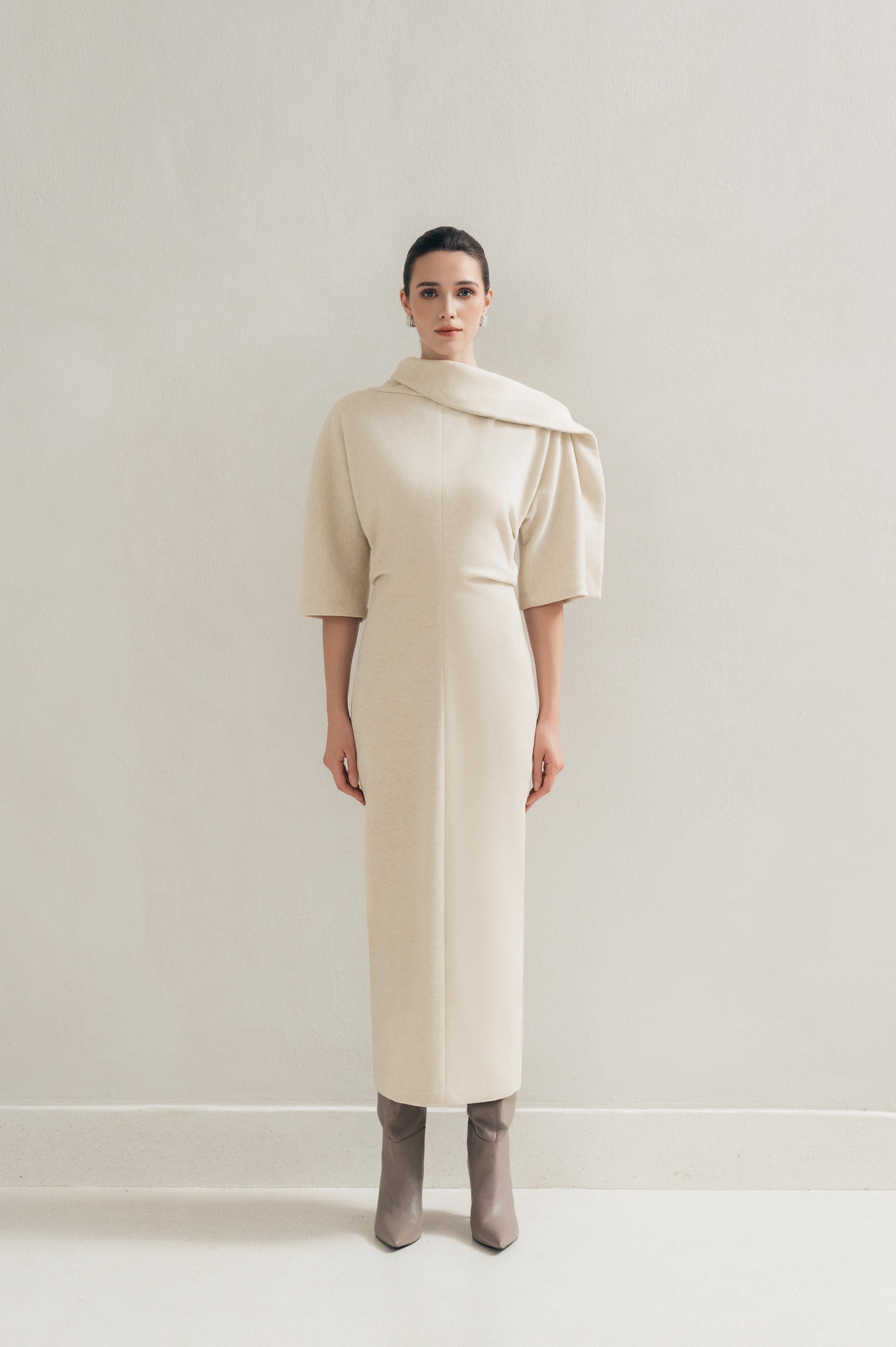 Beige Wrap Dress - XXS - US 0 / Light Beige Beige Wrap Dress - XXS - US 0 / Light Beige