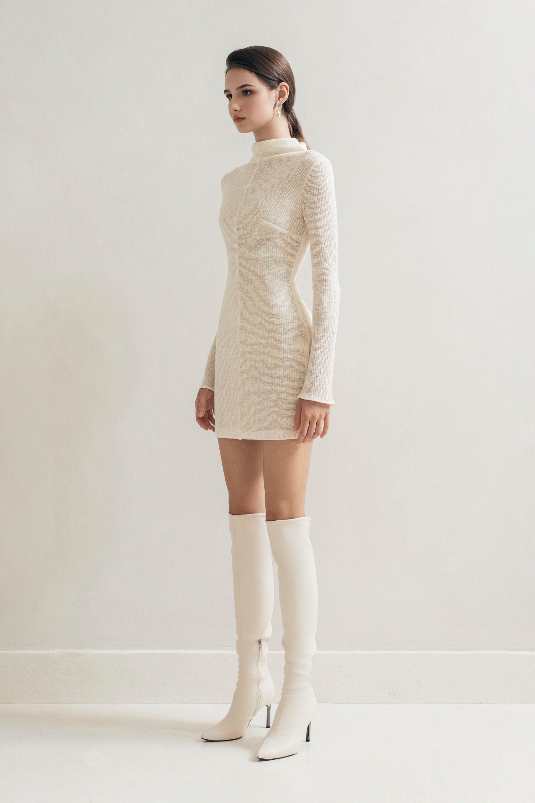 fitted lace wedding dress Pastel Knit Dress - XXS