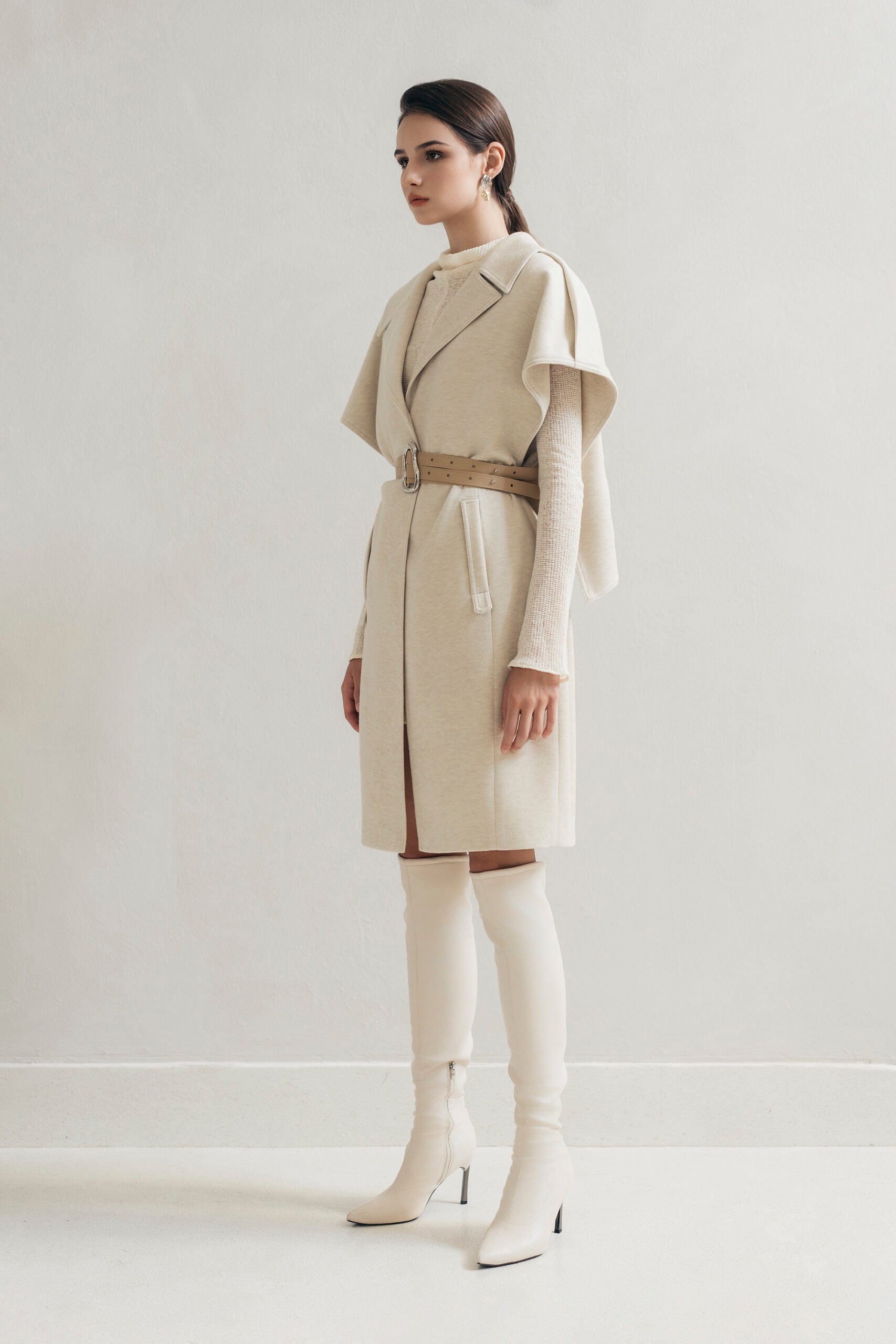 Beige Cocoon Coat
