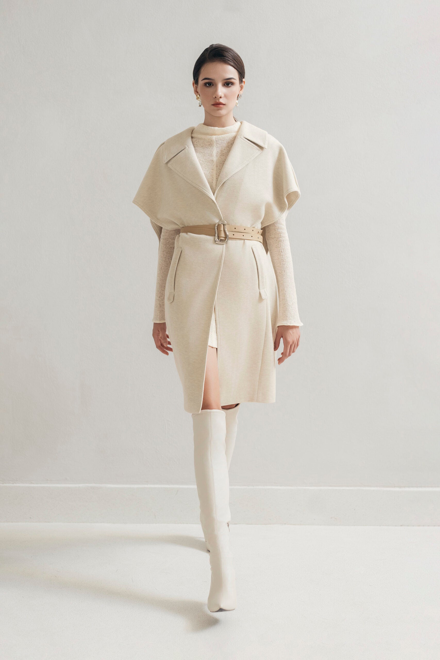 Beige Cocoon Coat