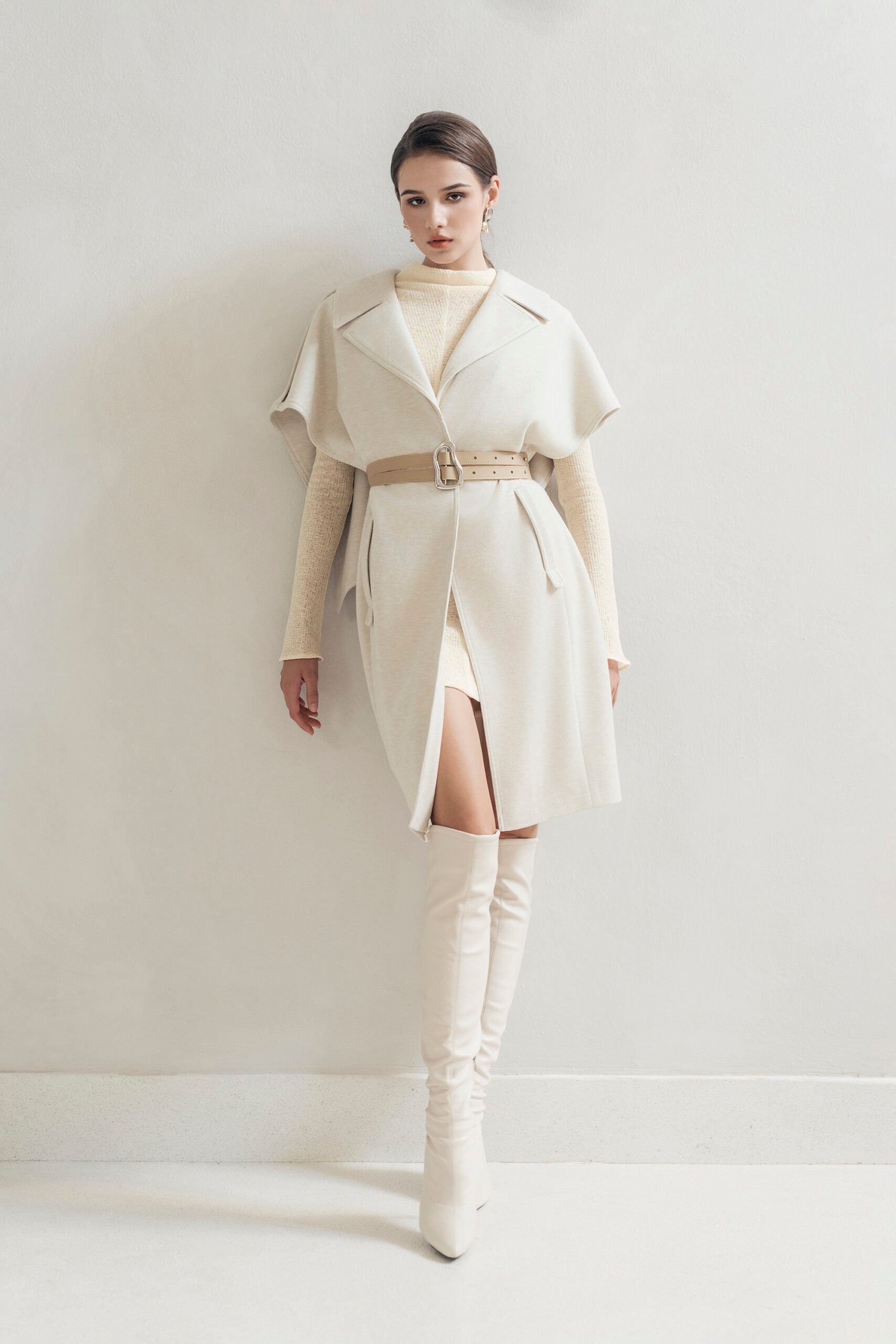 Beige Cocoon Coat