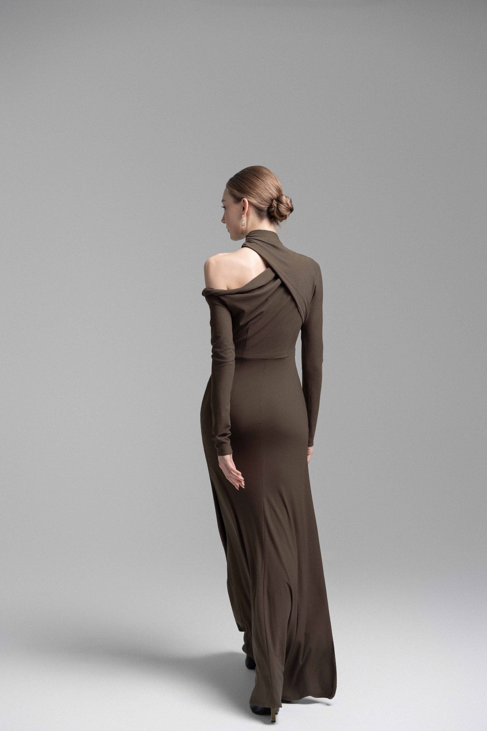 Martini Halter Draped Dress