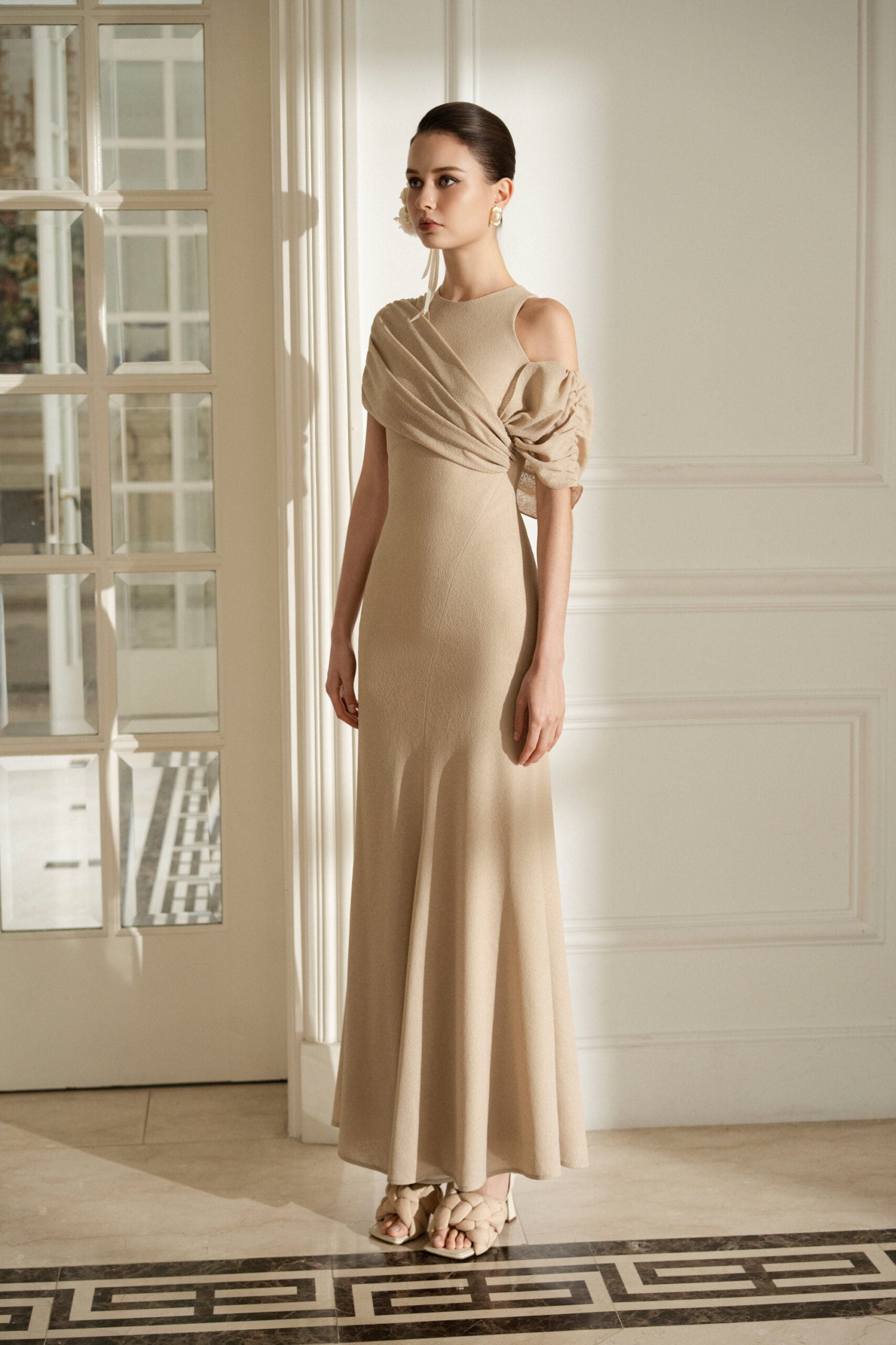 One-Shoulder Draped Mermaid Dress One-Shoulder Draped Mermaid Dress