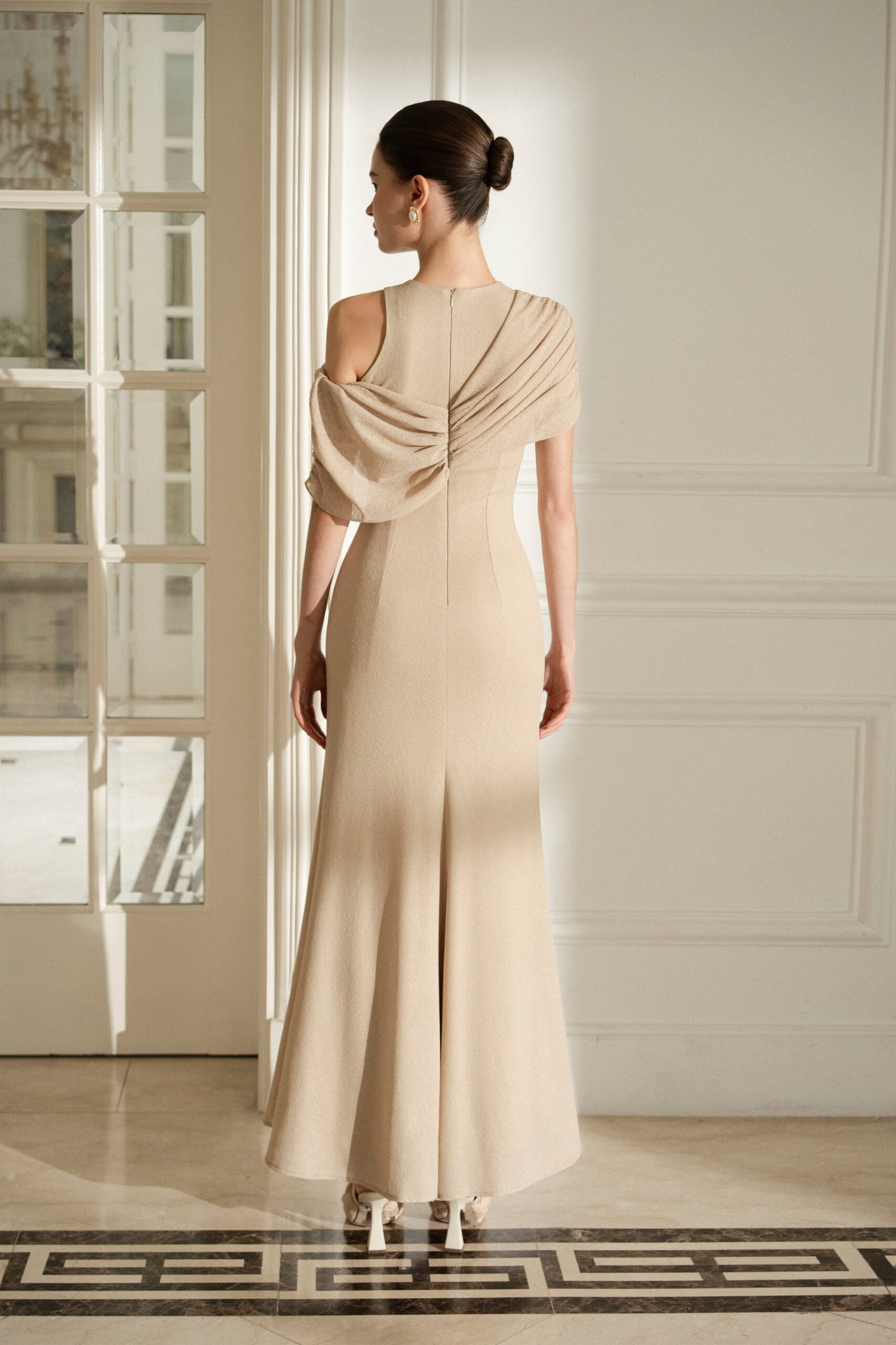 susana asymmetric off shoulder mermaid dress off the shoulder asymmetric dress Susana Asymmetric Off-Shoulder Mermaid Dress