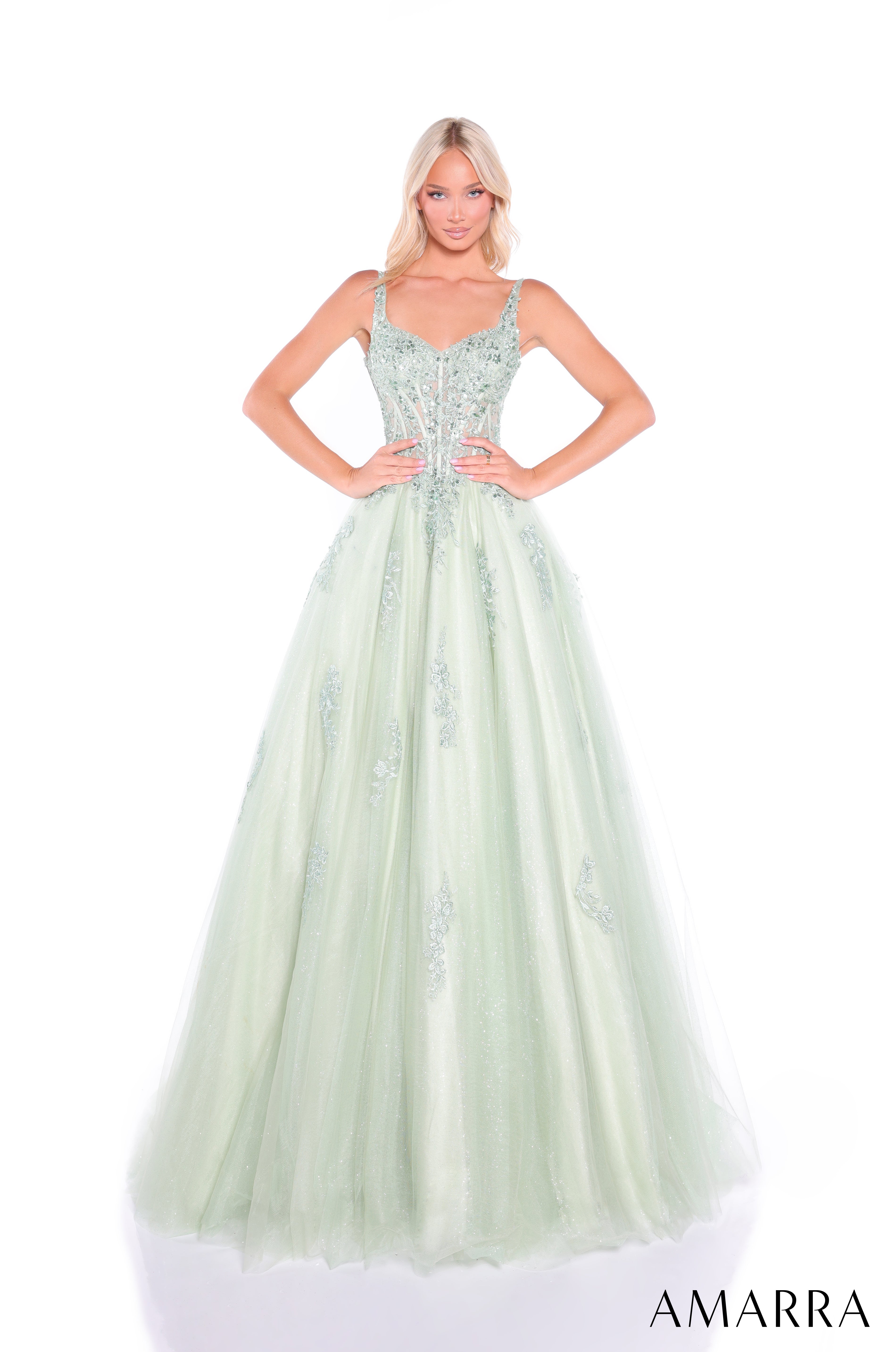 AMARRA 89429 – Satin Spaghetti Strap Draped Cowl Neck Open Back Fitted Floor-Length Evening Gown