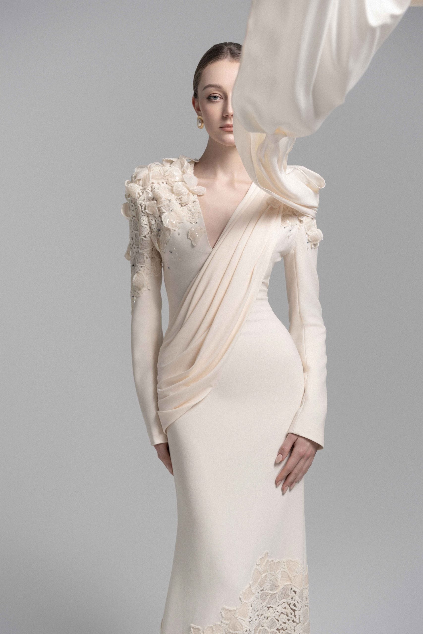 Alluring Lace- Appliqué Mermaid Gown VL10018