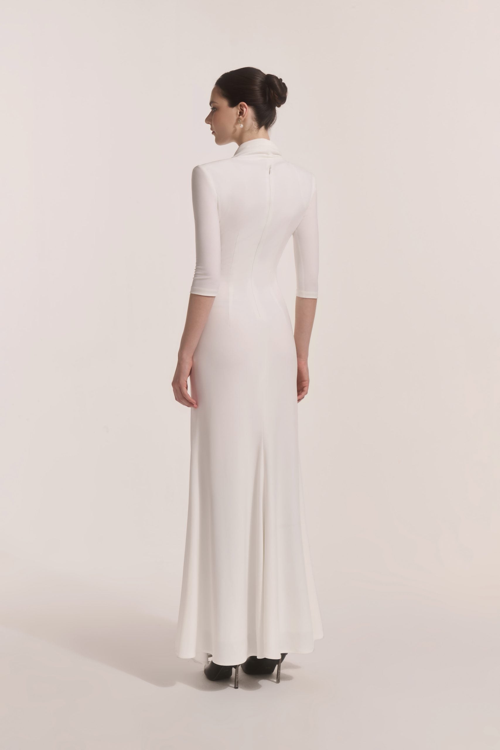 Astra Draped Midi in Ivory