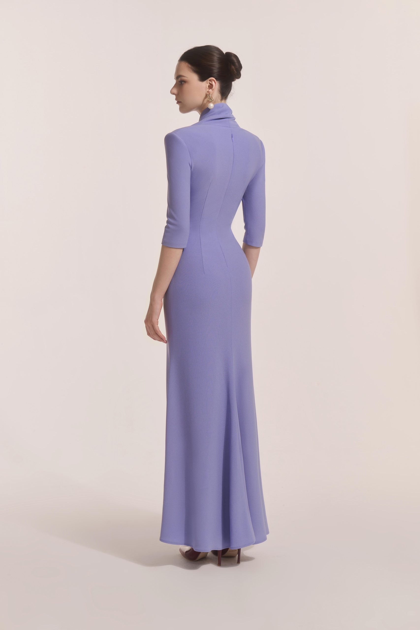 Astra Draped Midi in Lavender