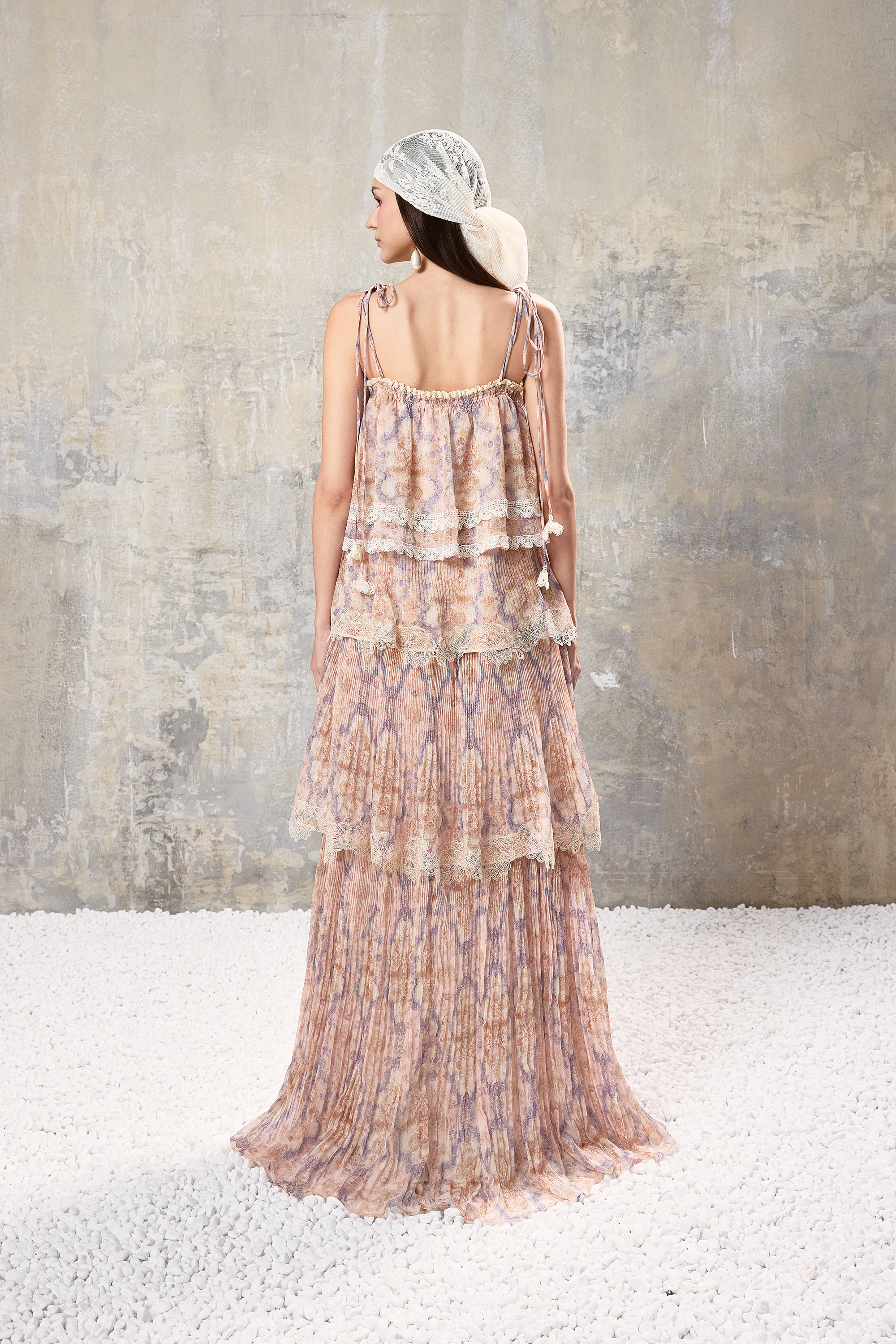 Baroque Tiered Slip Dress