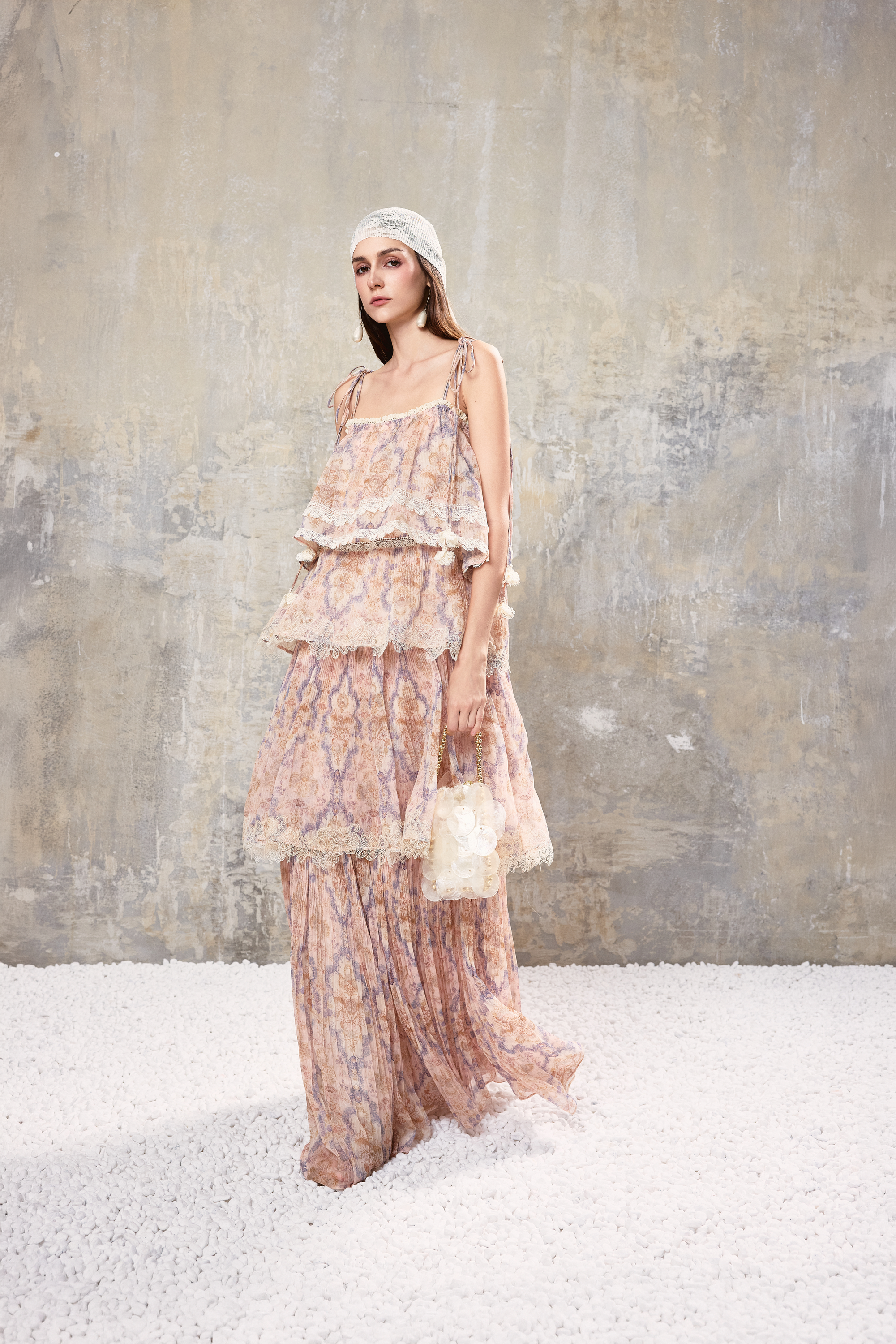 Baroque Tiered Slip Dress