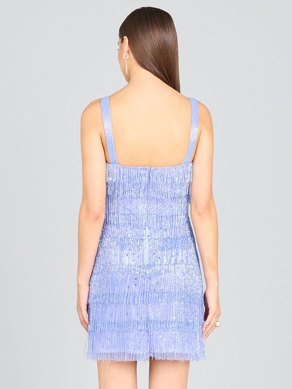 Beaded Fringe Cocktail Dress 29488