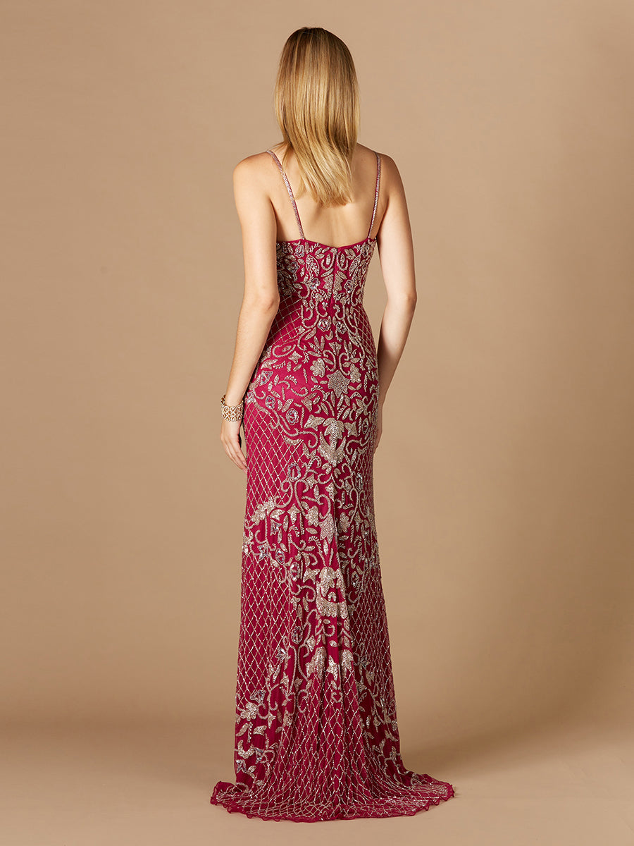 Beaded Tank Dress with Slit - OUTLET 29373