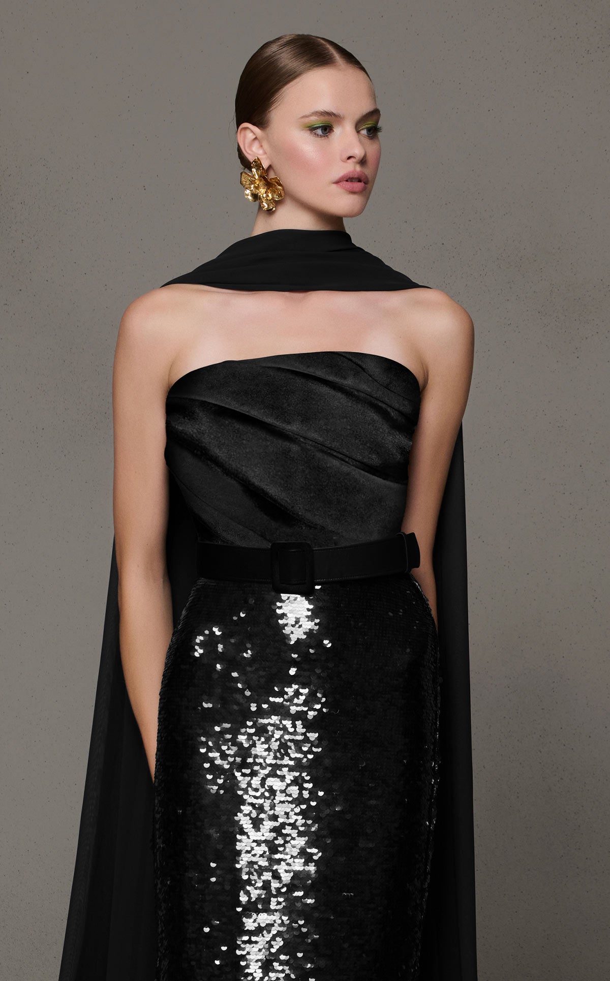 Black Long Evening Dress N0629A