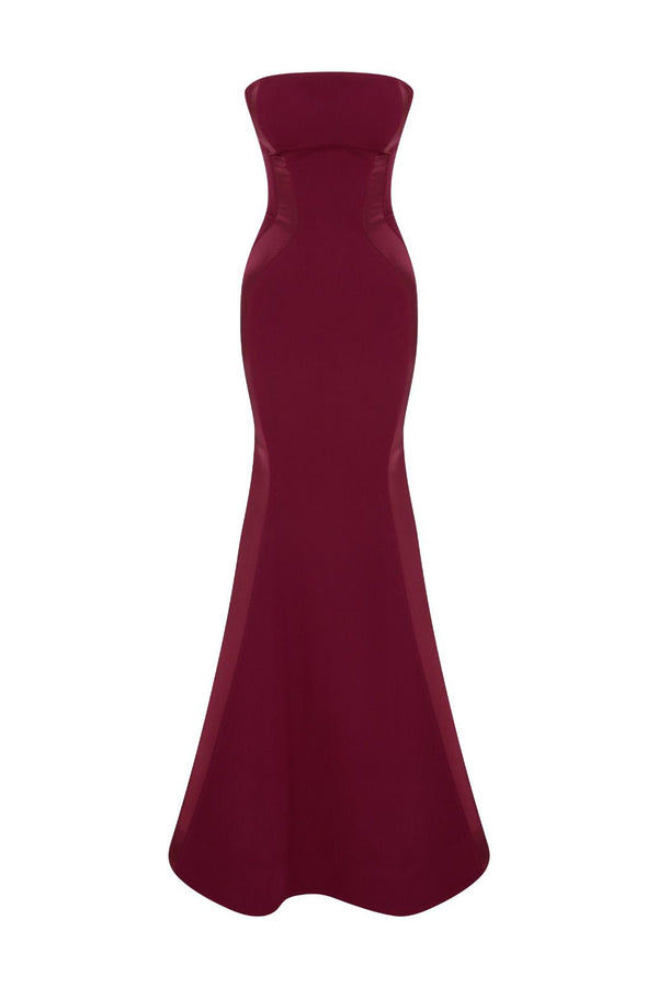 Blue Strapless Evening Gown N0526A