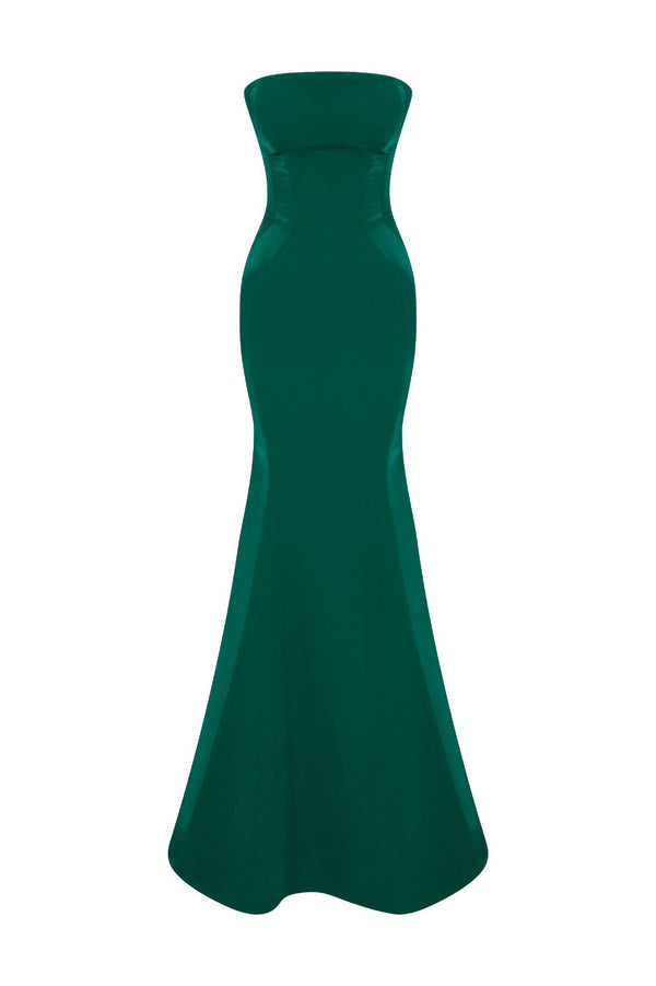 Blue Strapless Evening Gown N0526A