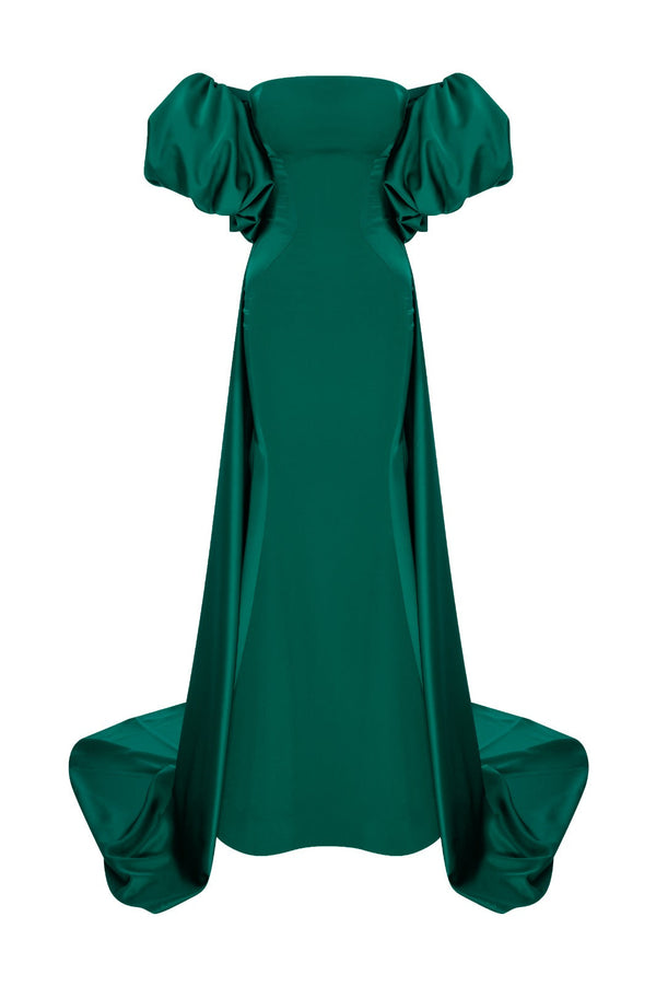 Blue Strapless Evening Gown N0526A