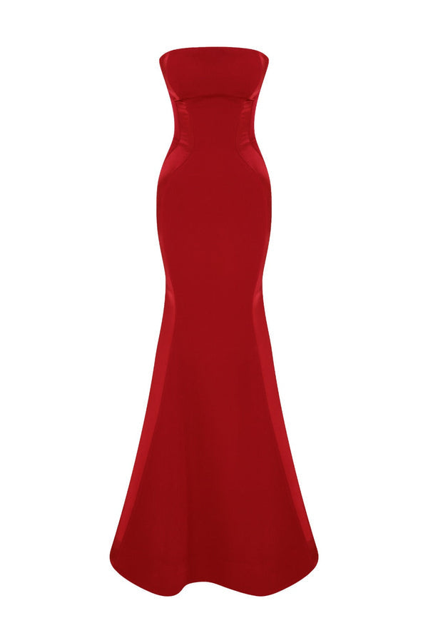 Blue Strapless Evening Gown N0526A