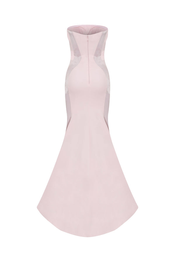 Blue Strapless Evening Gown N0526A