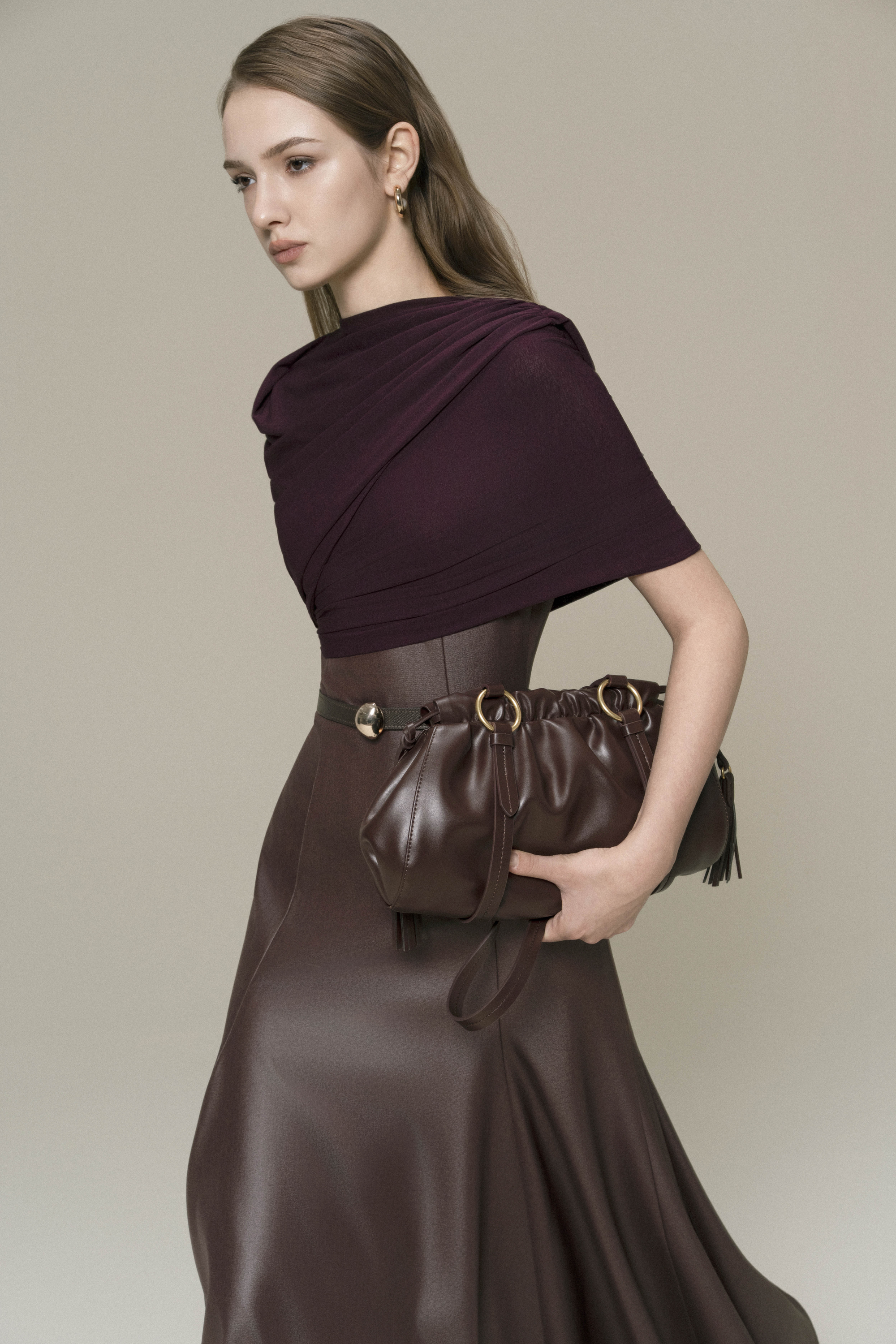 Bordeaux Flow Dress