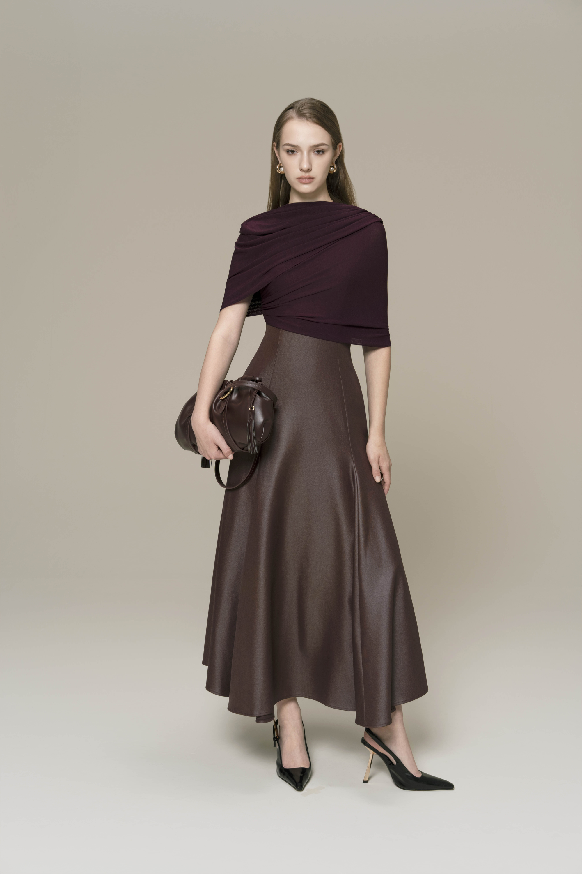 Bordeaux Flow Dress