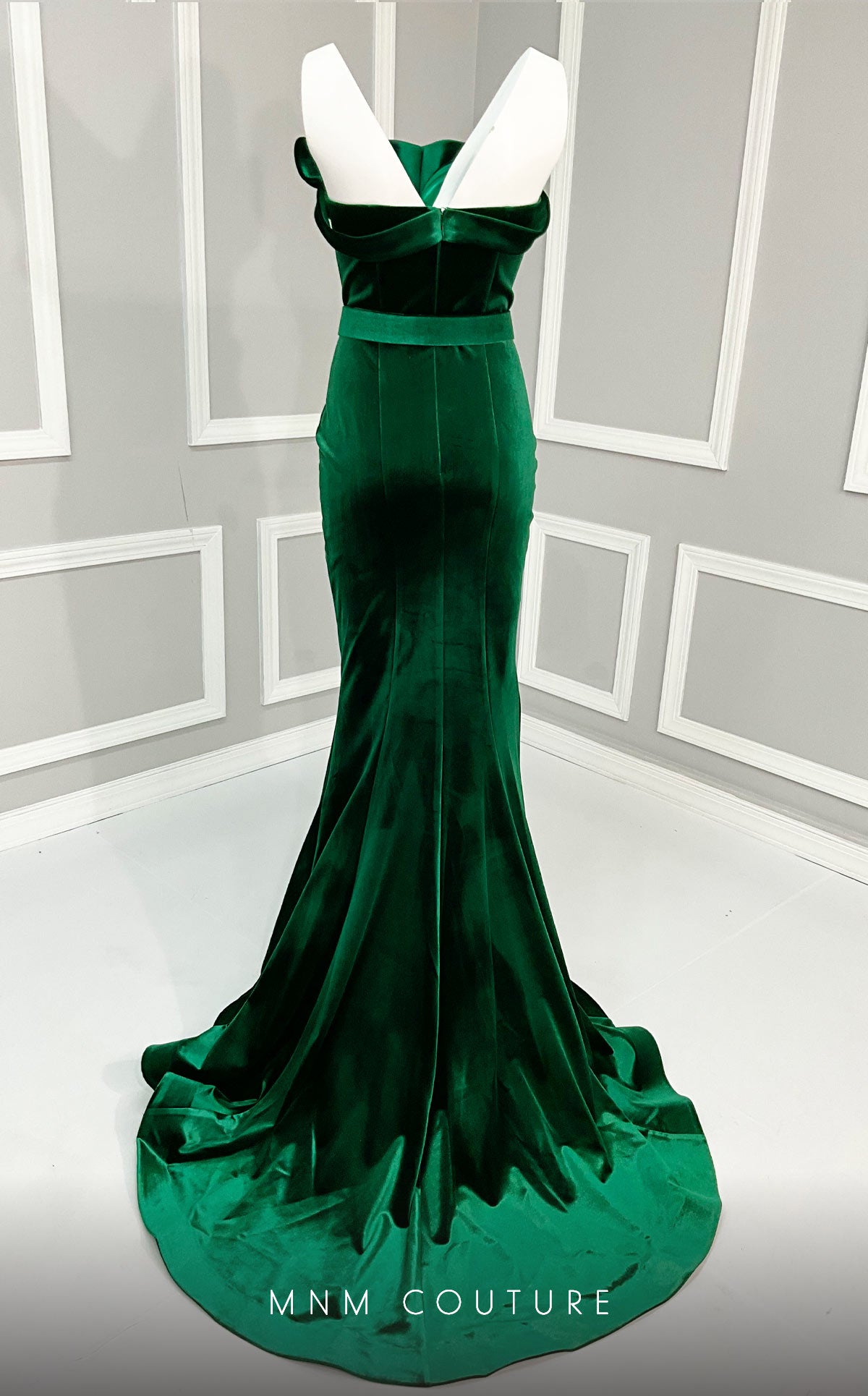 Brown Strapless Evening Gown N0630