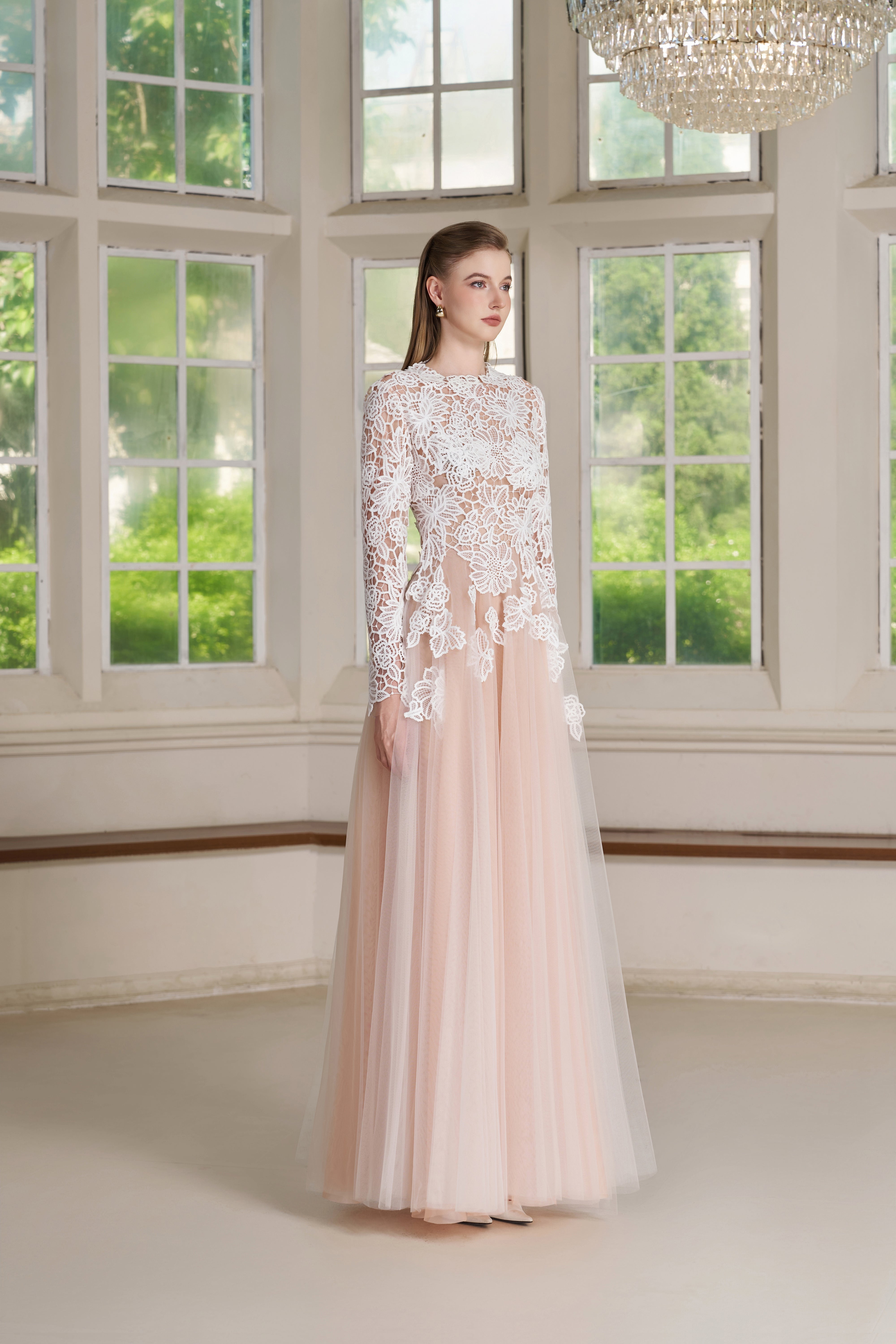 Lior Dress – Peach Blush Maxi Dress