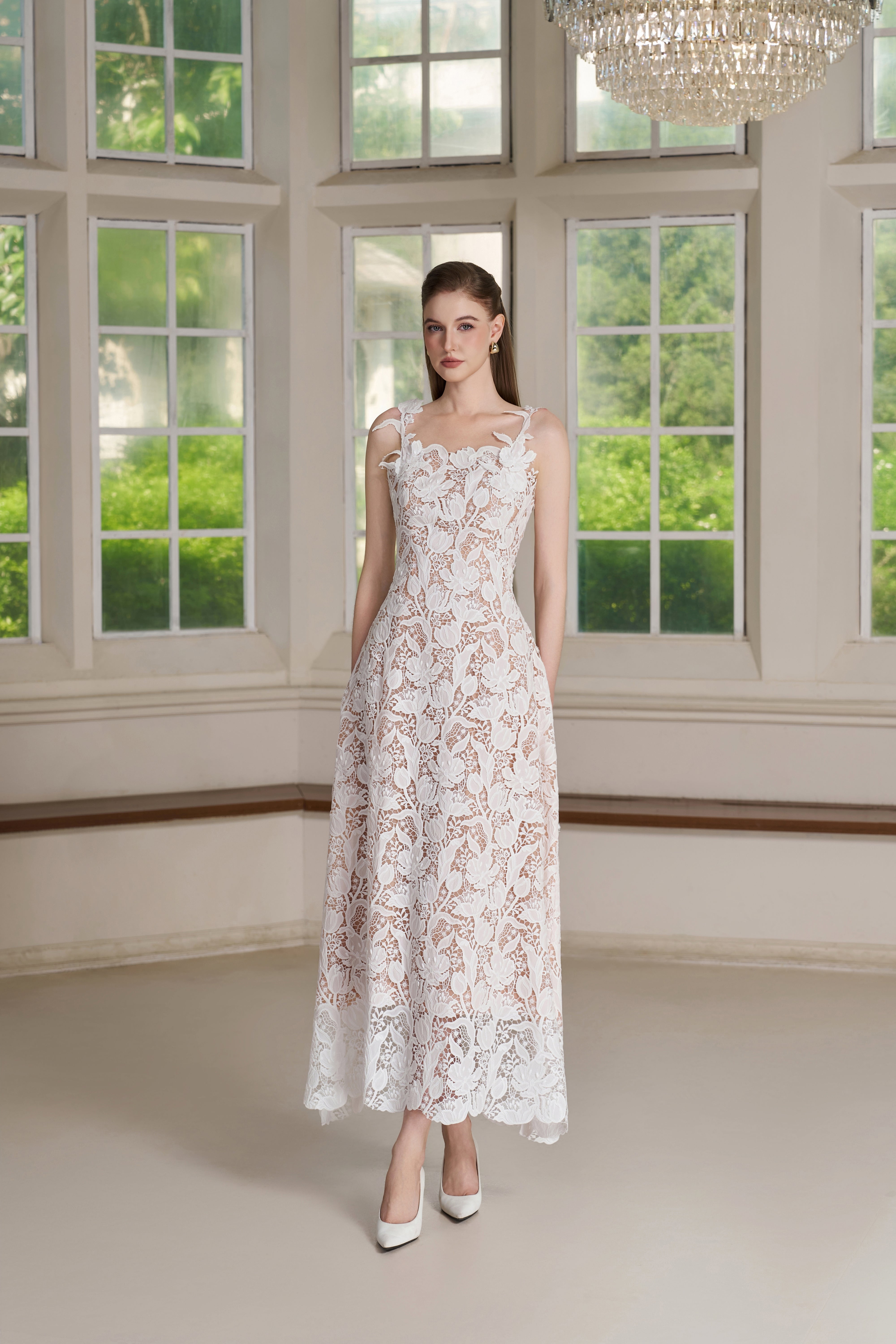Zire Dress – Off White Maxi Dress