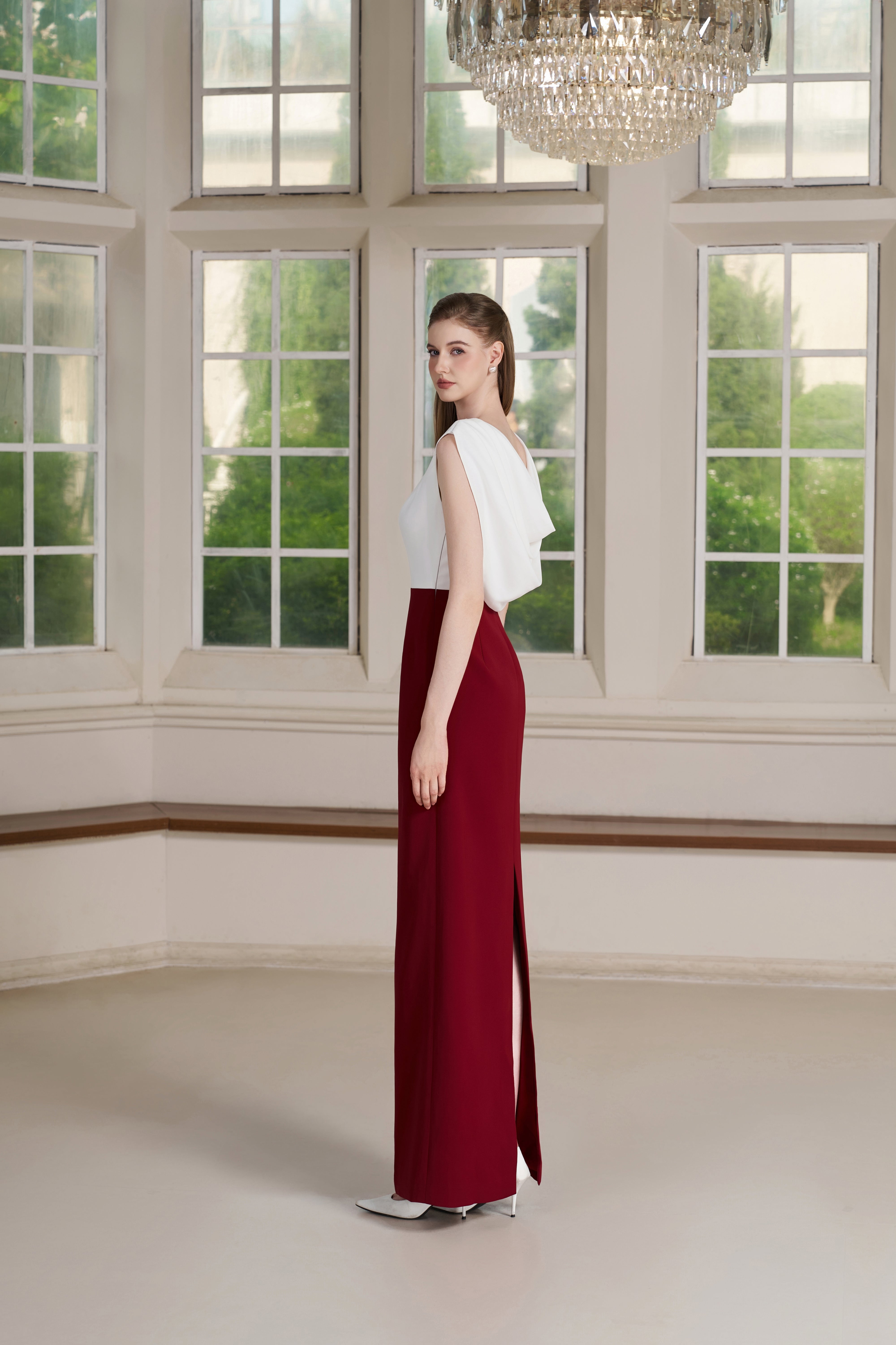 Ira Dress – Burgundy Maxi Dress