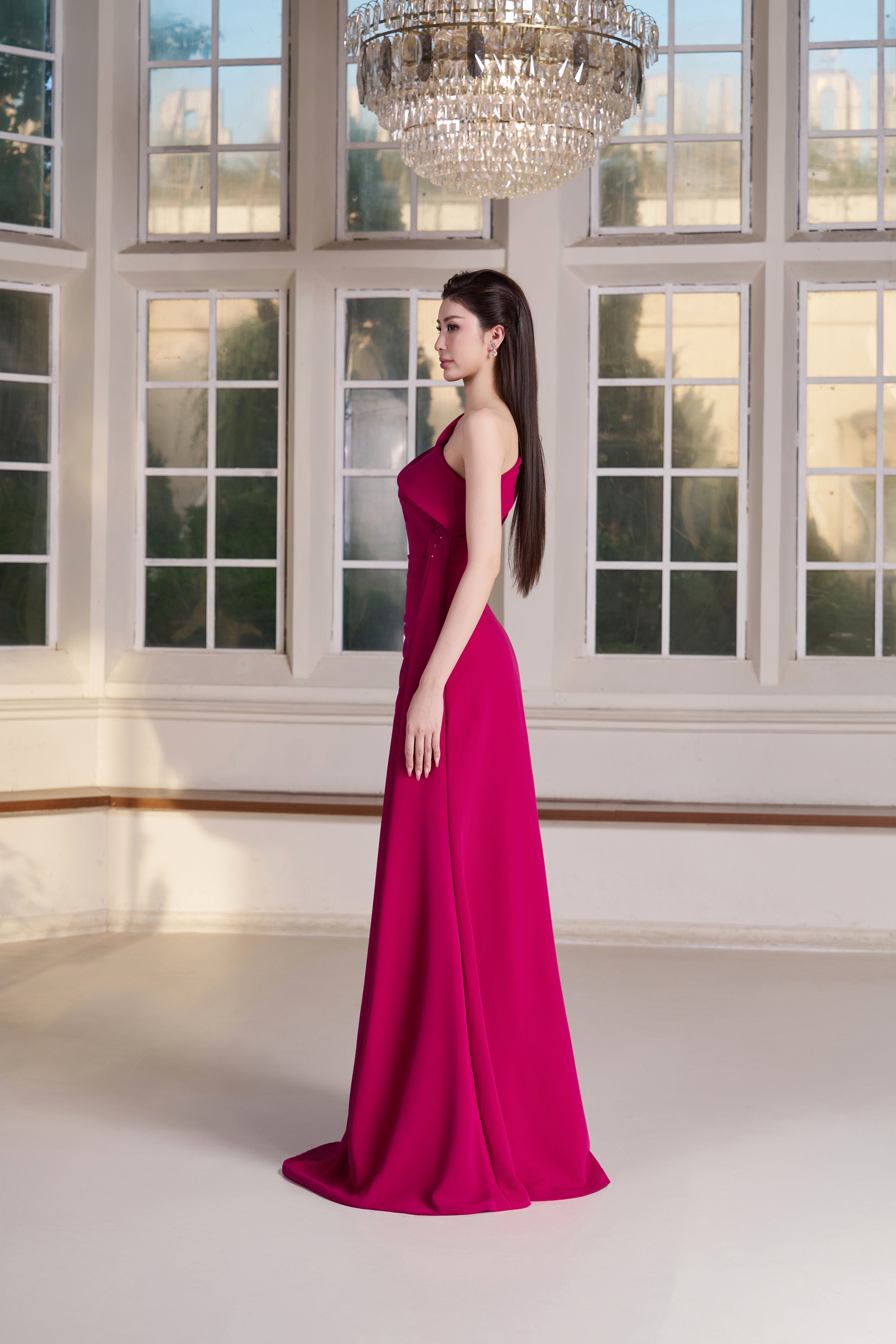 Fae Dress – Fuchsia Rose Maxi Dress