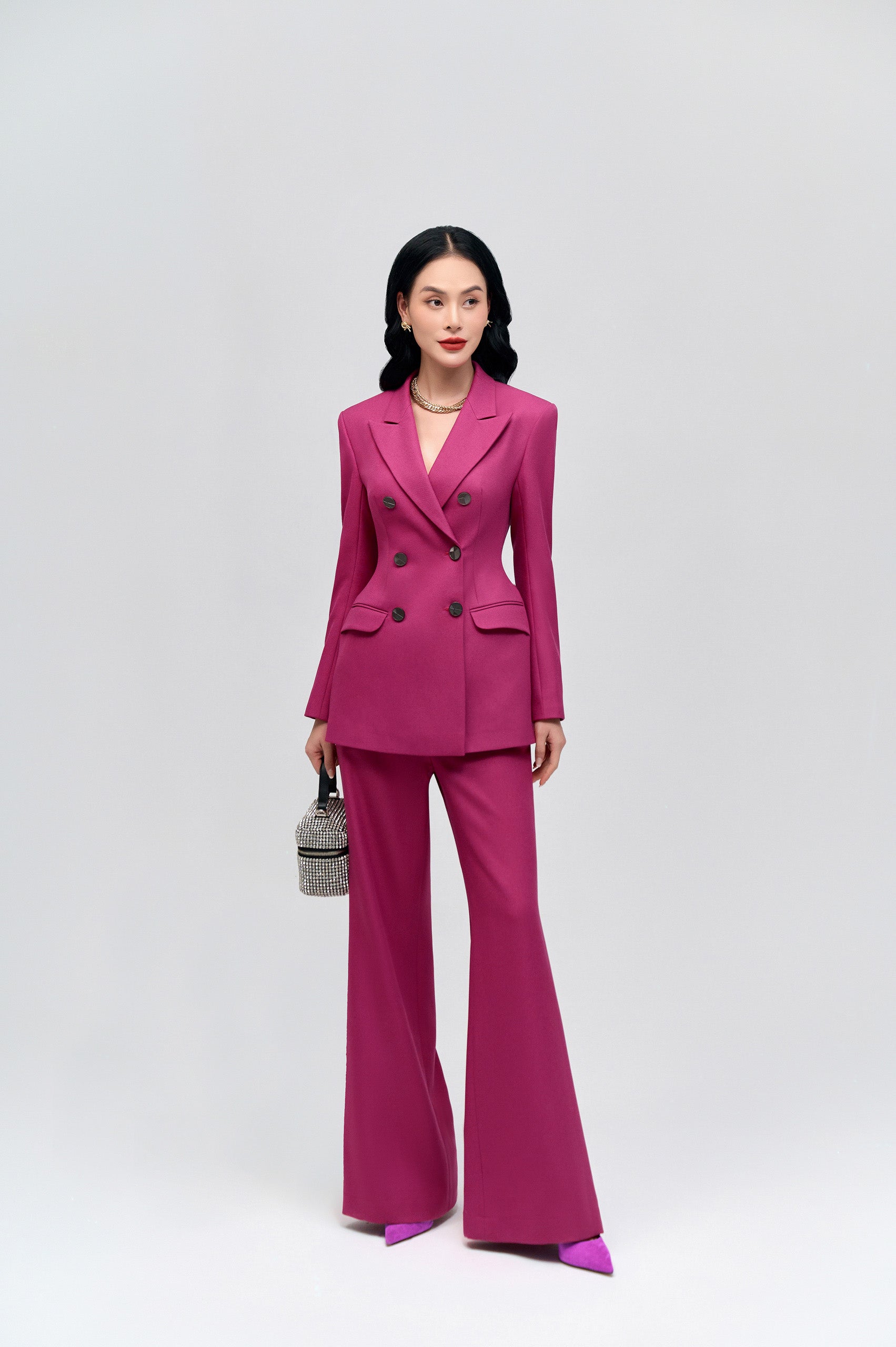 Calla Magenta Flare Pants