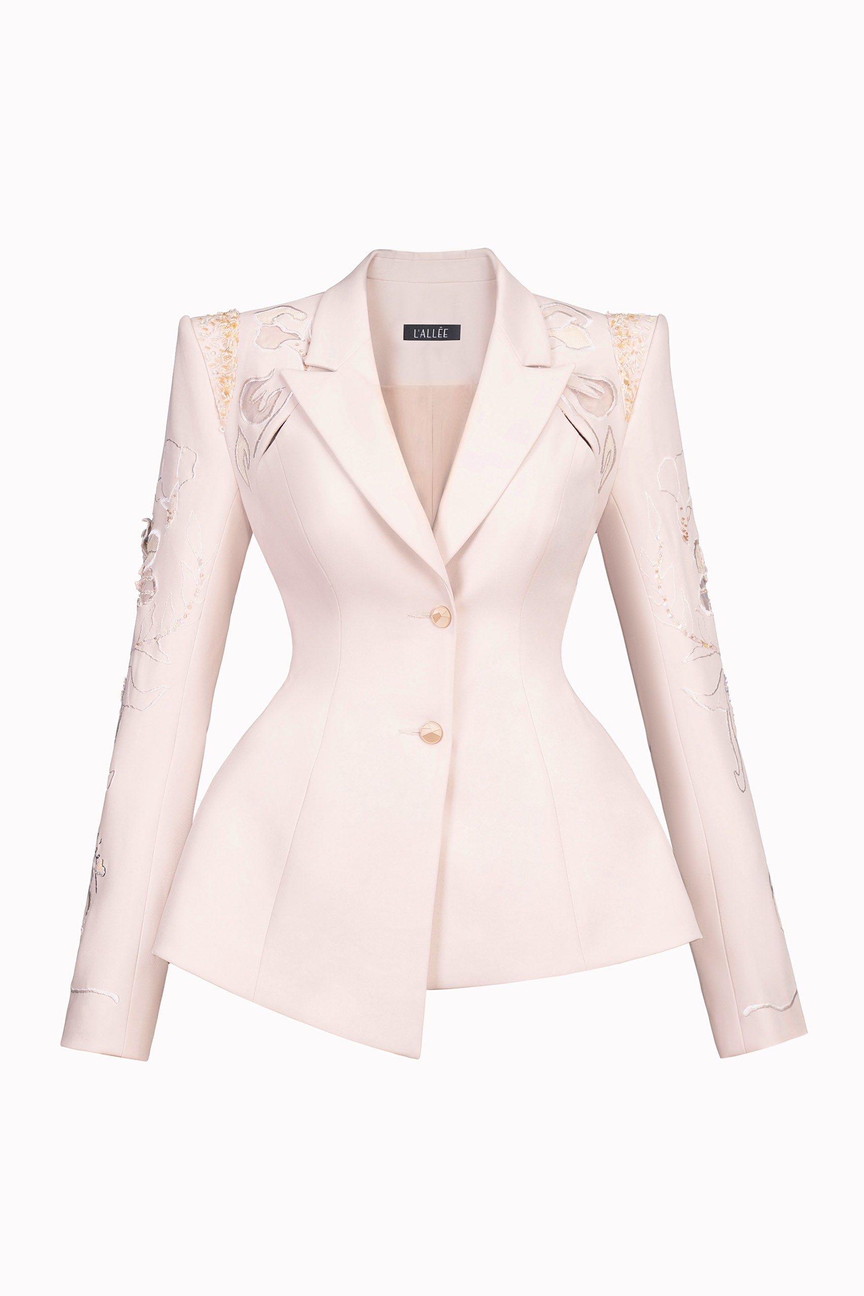 Camel Asymmetrical Lapel Blazer VL1005