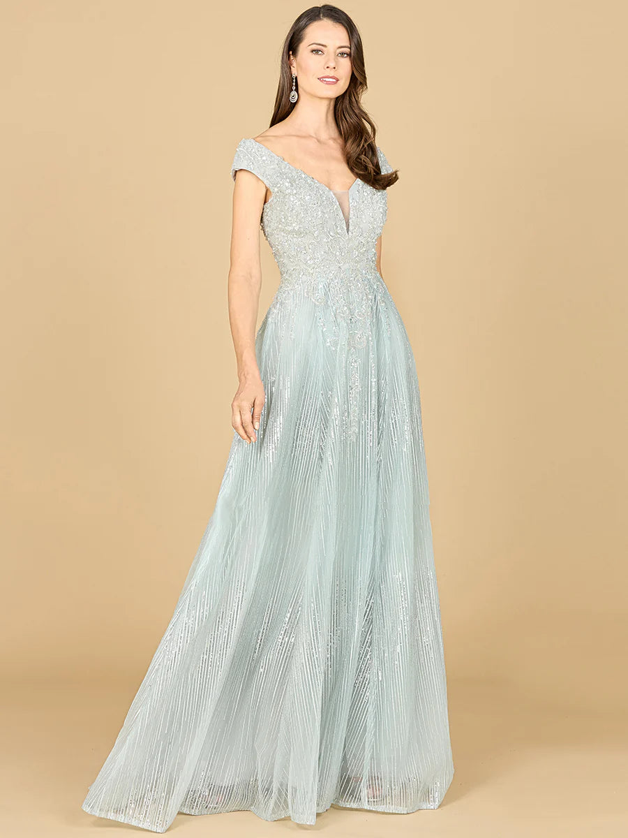 Cap Sleeve Lace Ballgown 29160