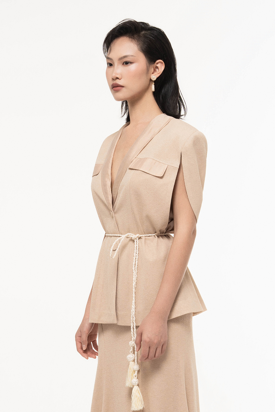 Cape Sleeve Blazer