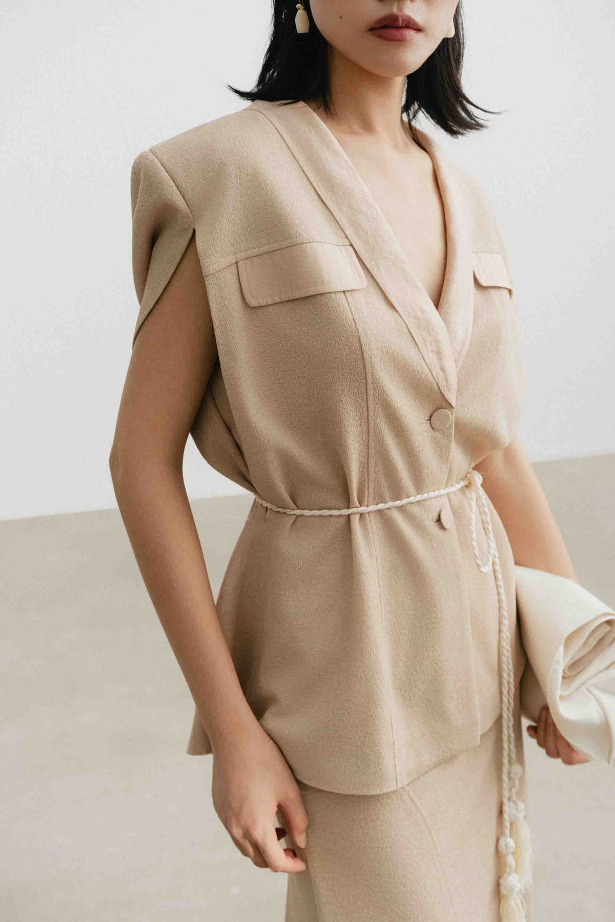 Cape Sleeve Blazer