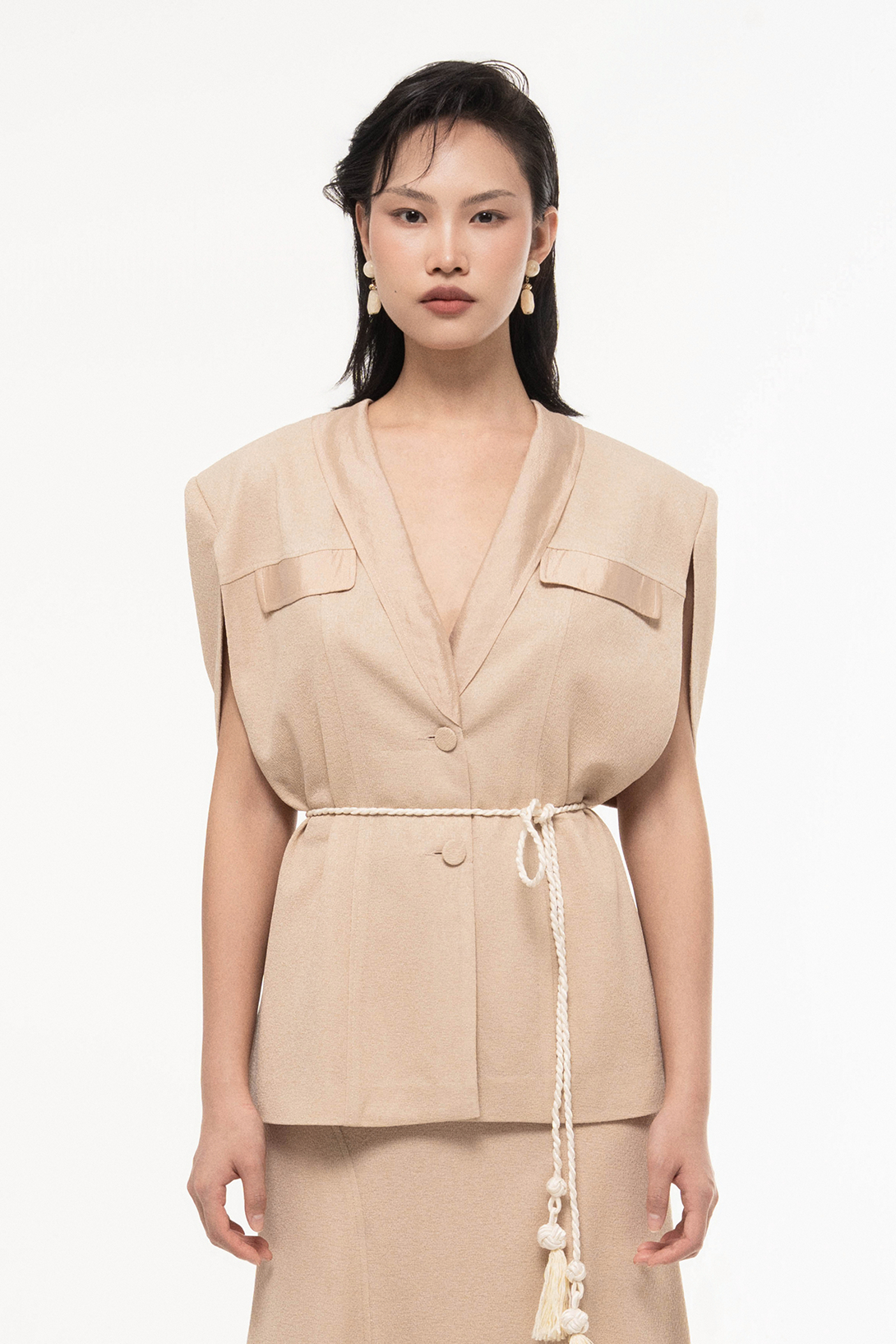 Cape Sleeve Blazer