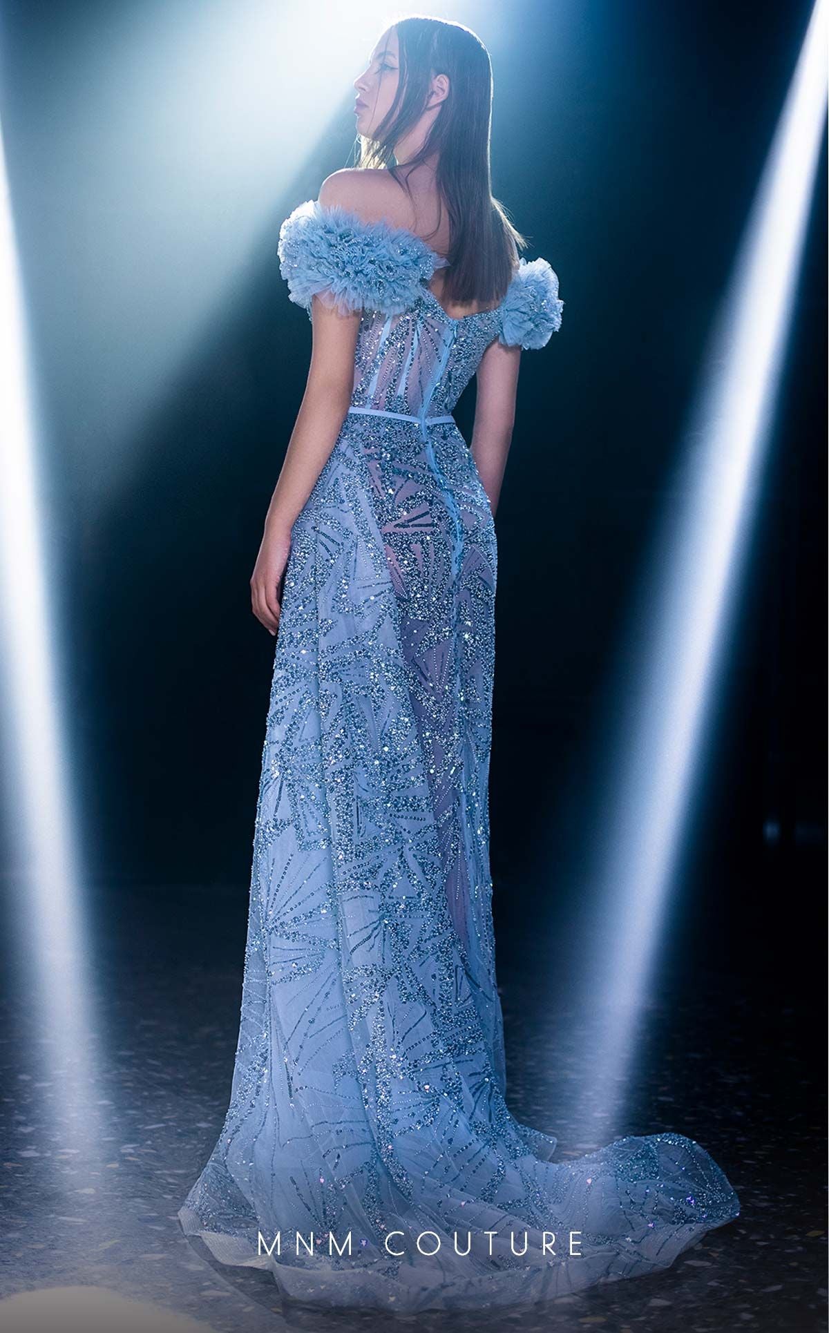 Cascading A-Line Ruffle Romance Style K3963