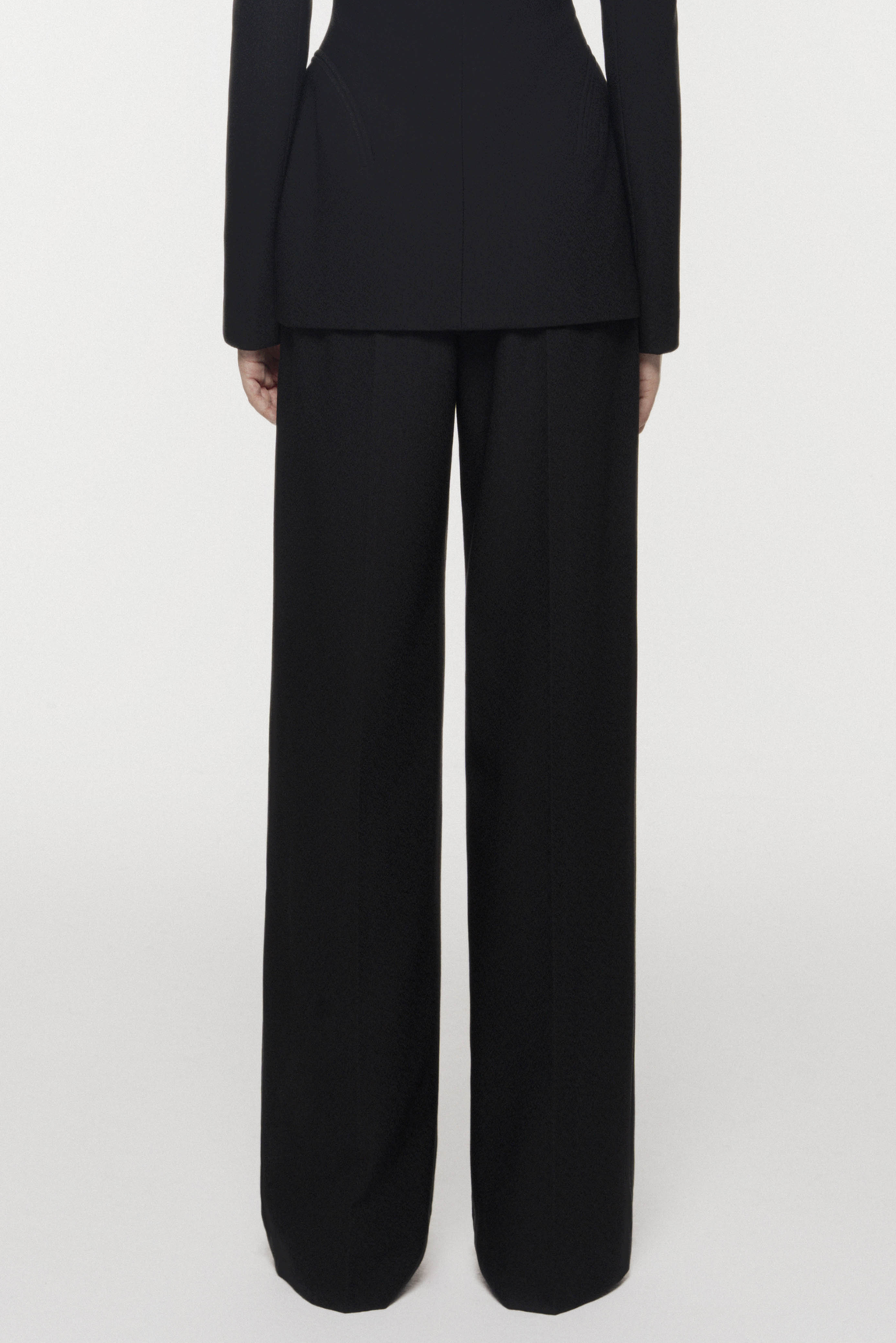 Classic Straight-Leg Trousers Black
