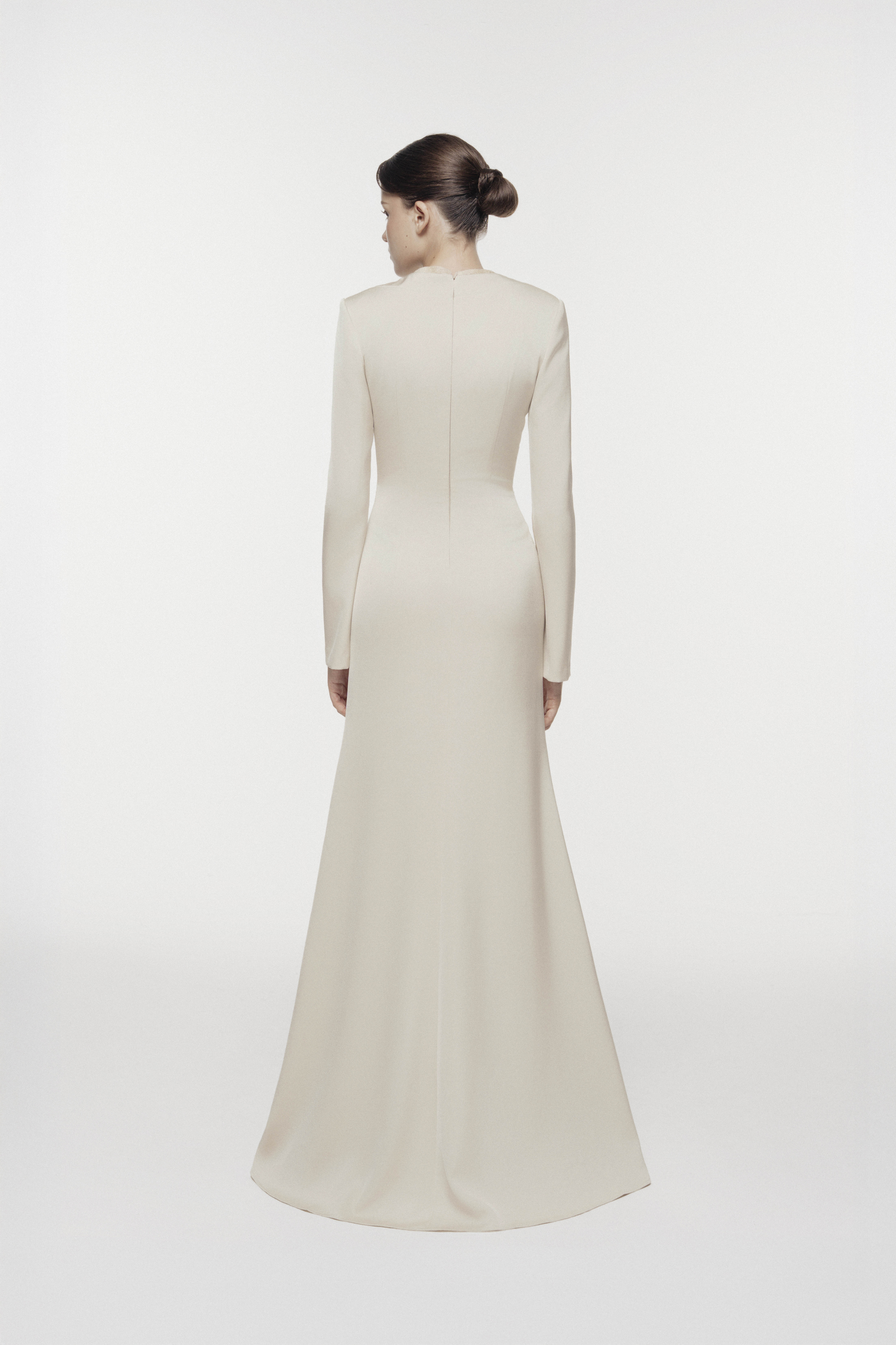 Crystal Mesh Fishtail Gown