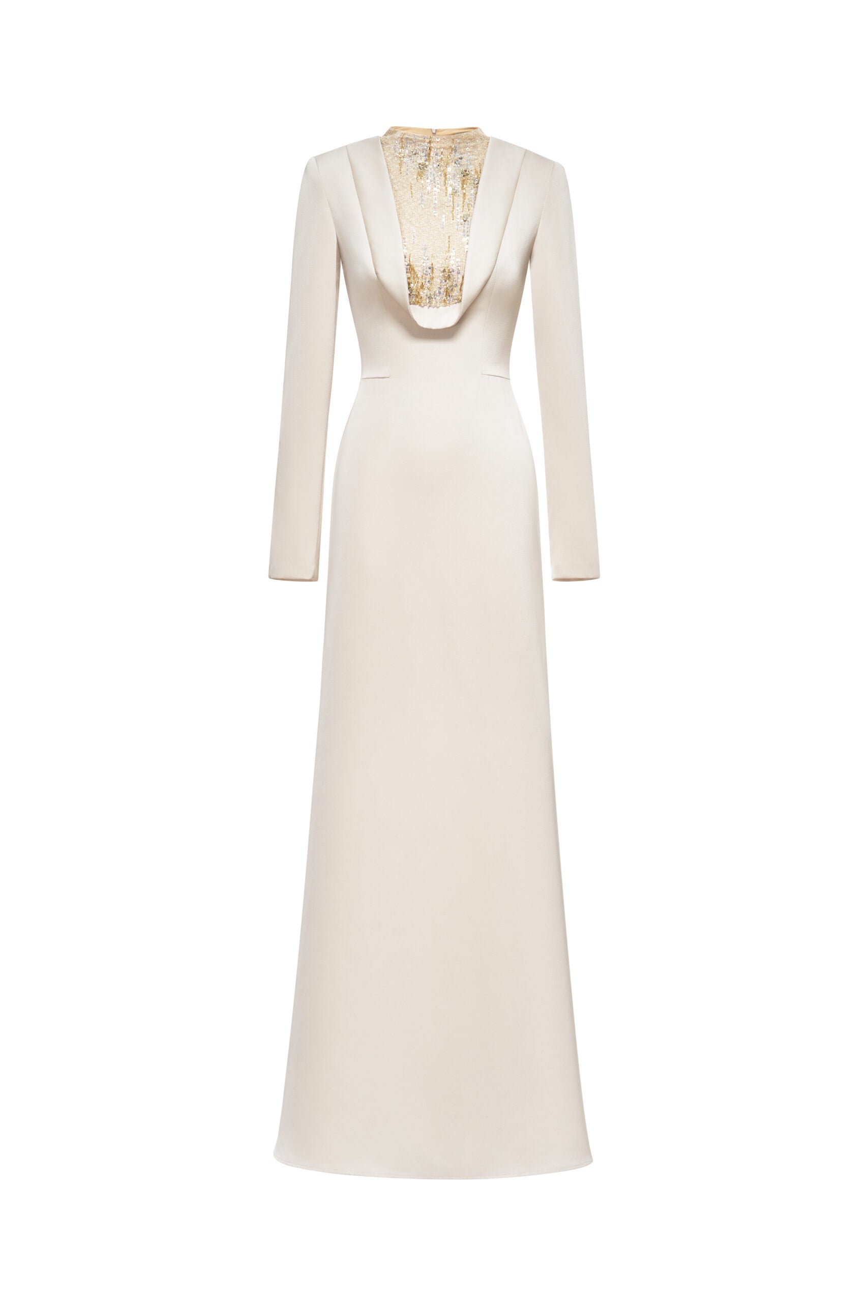 Crystal Mesh Fishtail Gown