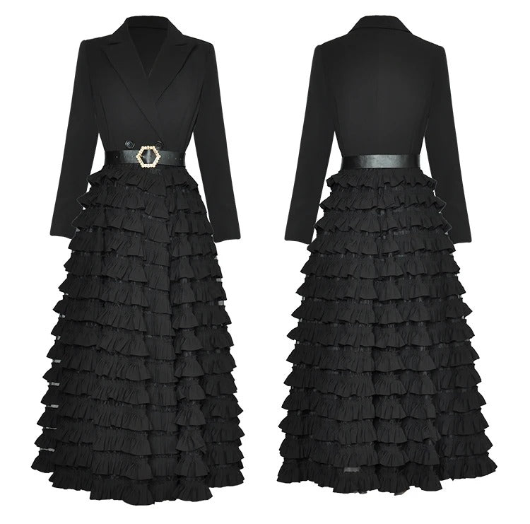 DRESS STYLE - NY3138-Midi Dress-onlinemarkat-Black-XS - US 2-onlinemarkat