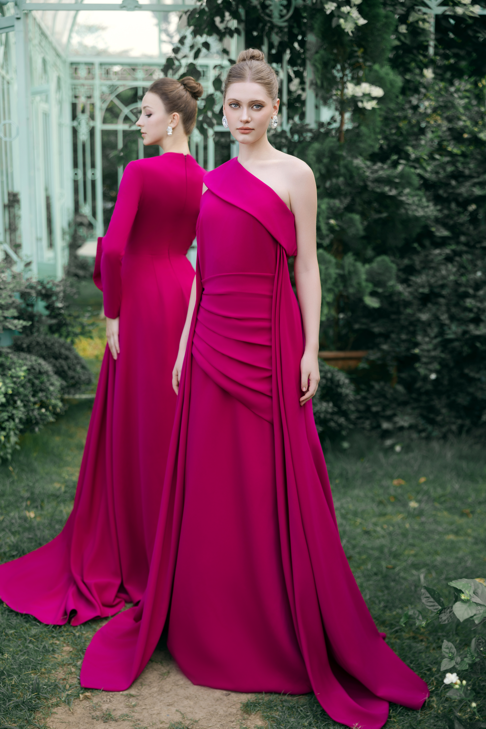 Fae Dress – Fuchsia Rose Maxi Dress