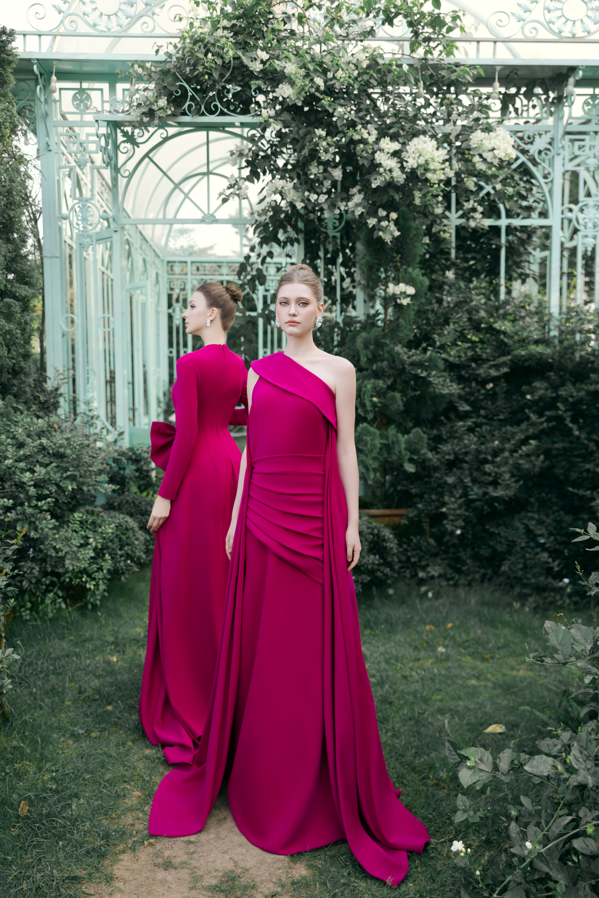 Fae Dress – Fuchsia Rose Maxi Dress