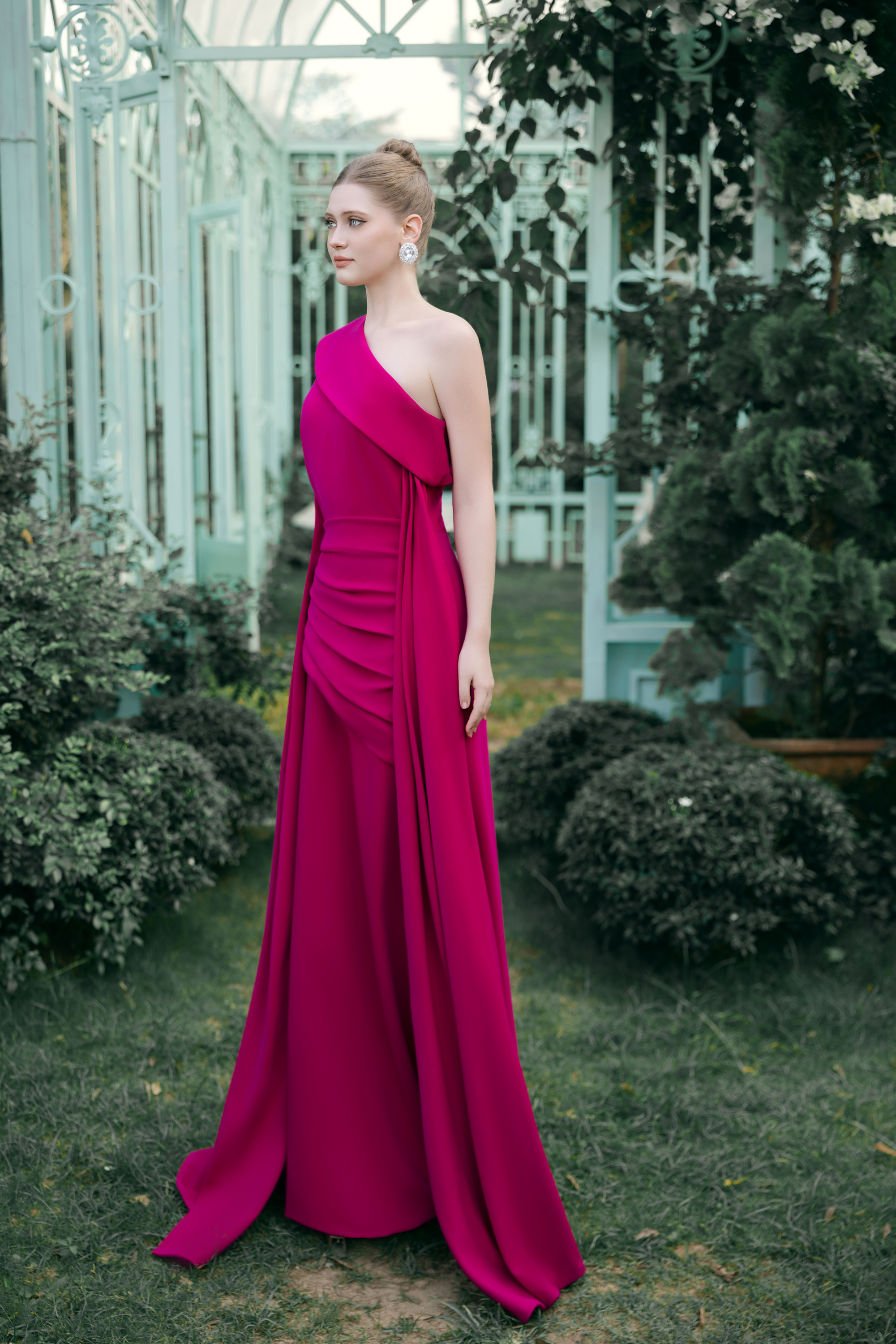 Fae Dress – Fuchsia Rose Maxi Dress