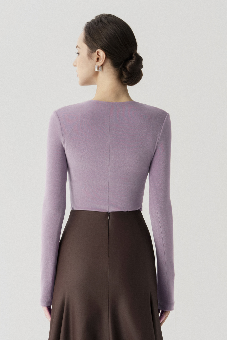 Double Knit Crepe Top in Lavender