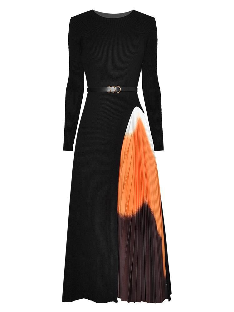 Elegant Autumn Midi Dress - ES181